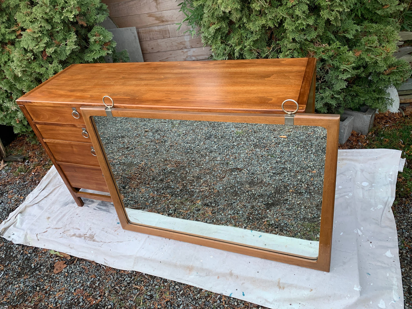 Mid-Century Modern Eight-Drawer Dresser With Mirror by Drexel