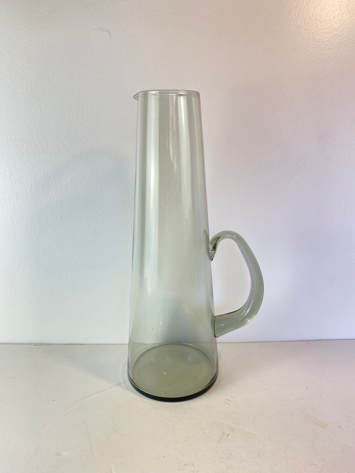 1960s Danish Modern Per Lütken for Holmegaard Smoked Glass Martini Pitcher