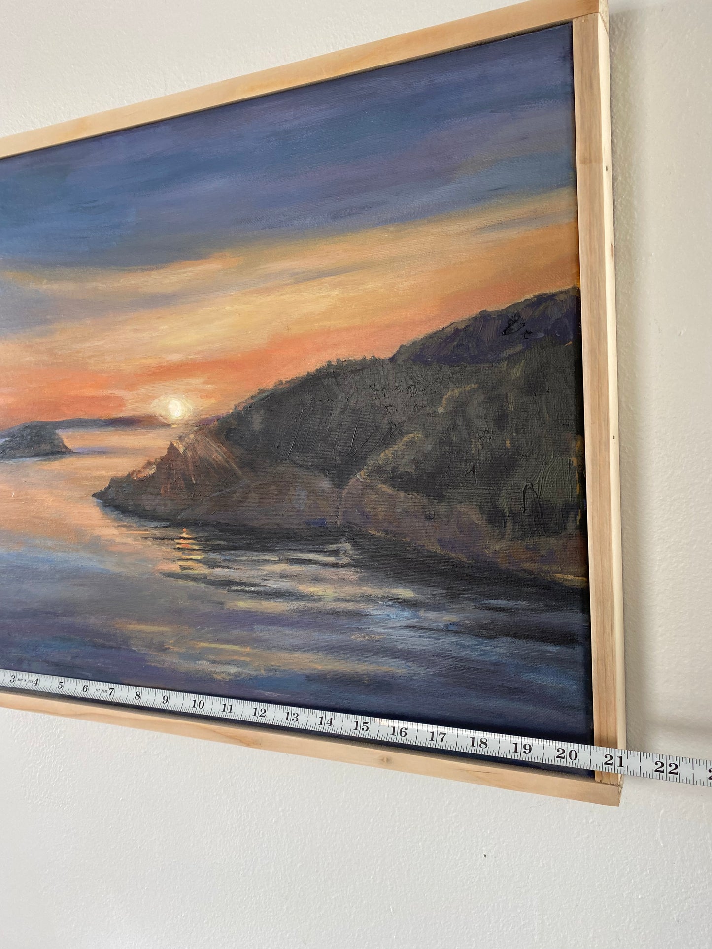 Original Pacific Northwest Landscape Painting – Deception Pass by Francisco Peña – Framed 17” X 21”