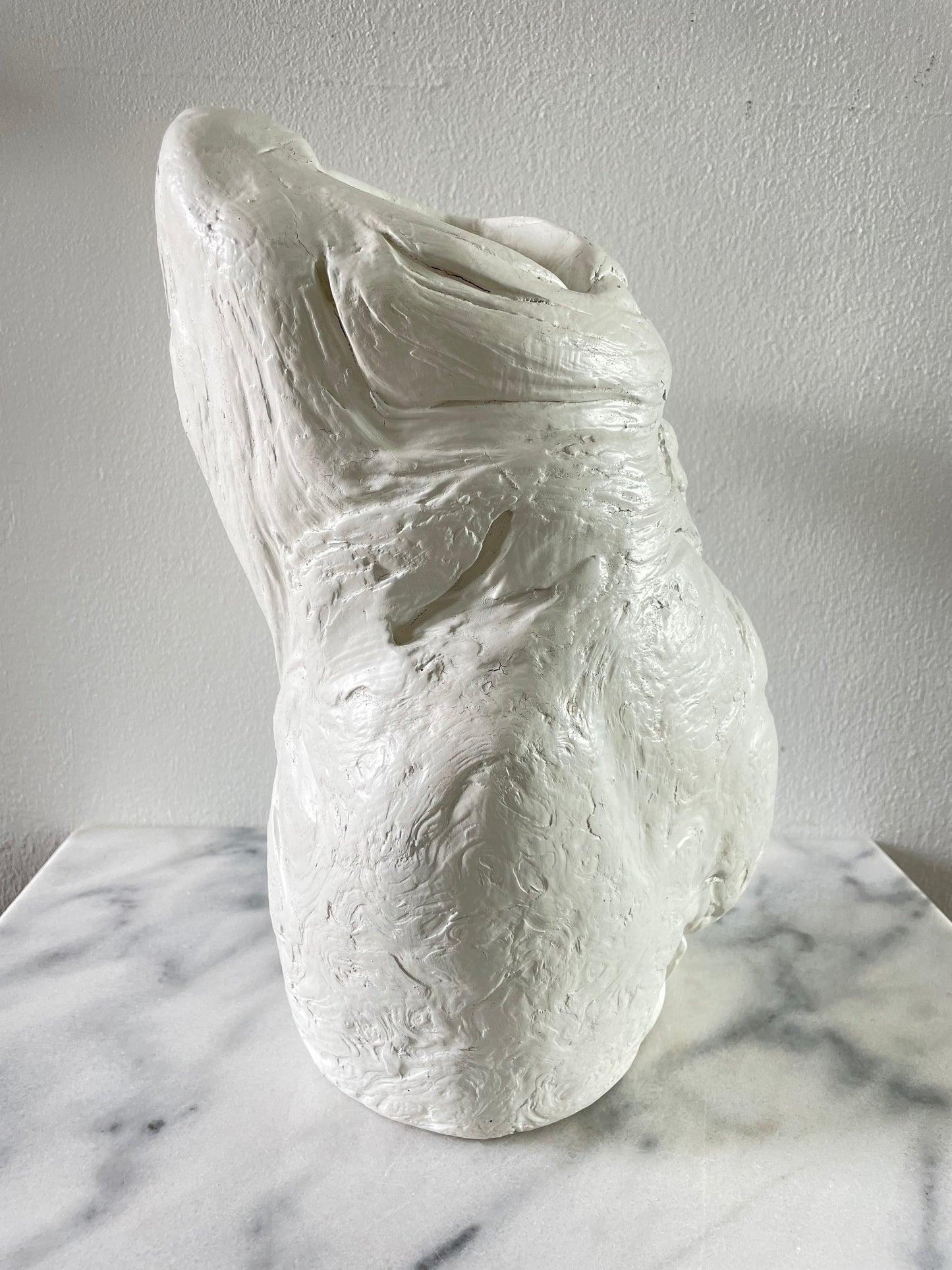 Mid 20th Century Painted Wood Burl Sculptural Vessel