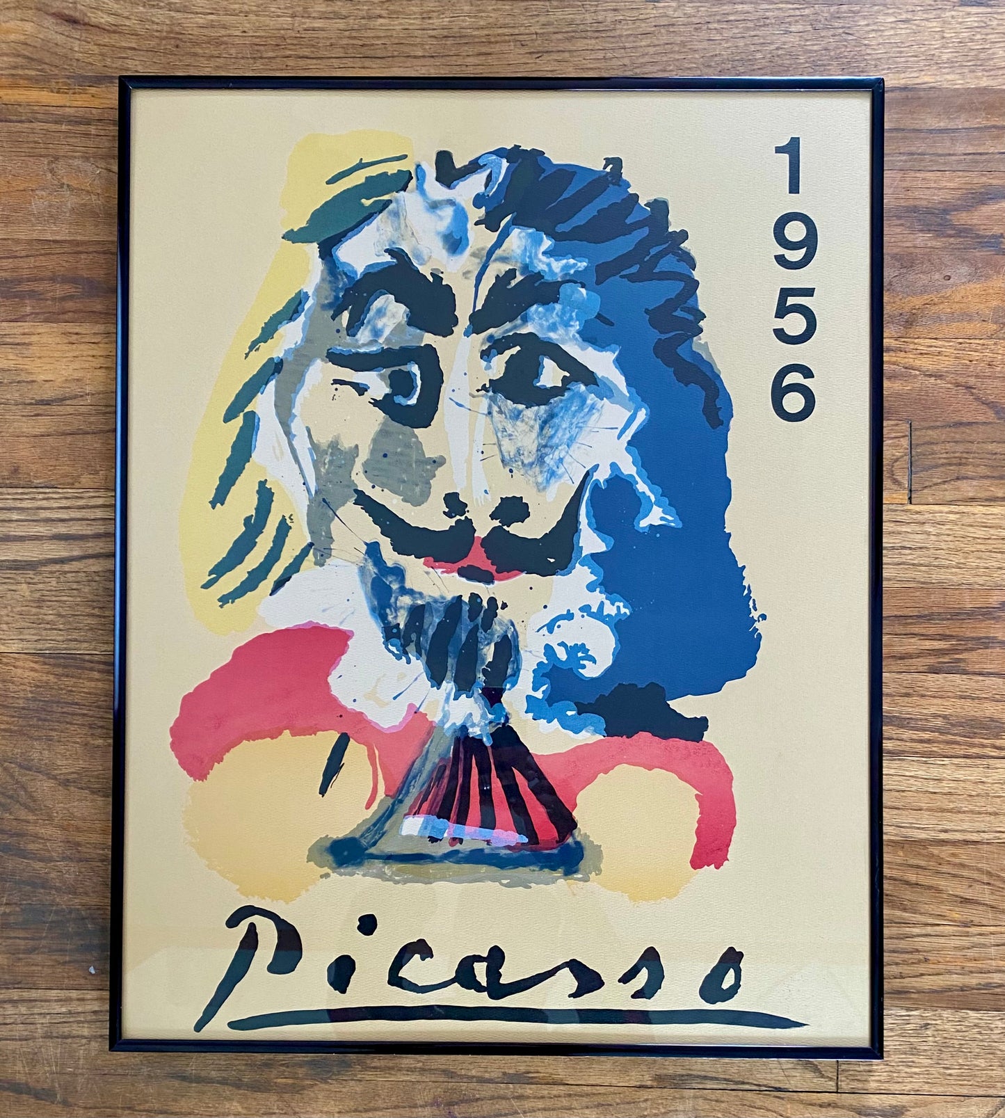 Vintage Pablo Picasso "Portraits Imaginaires" Musketeer Lithograph Poster