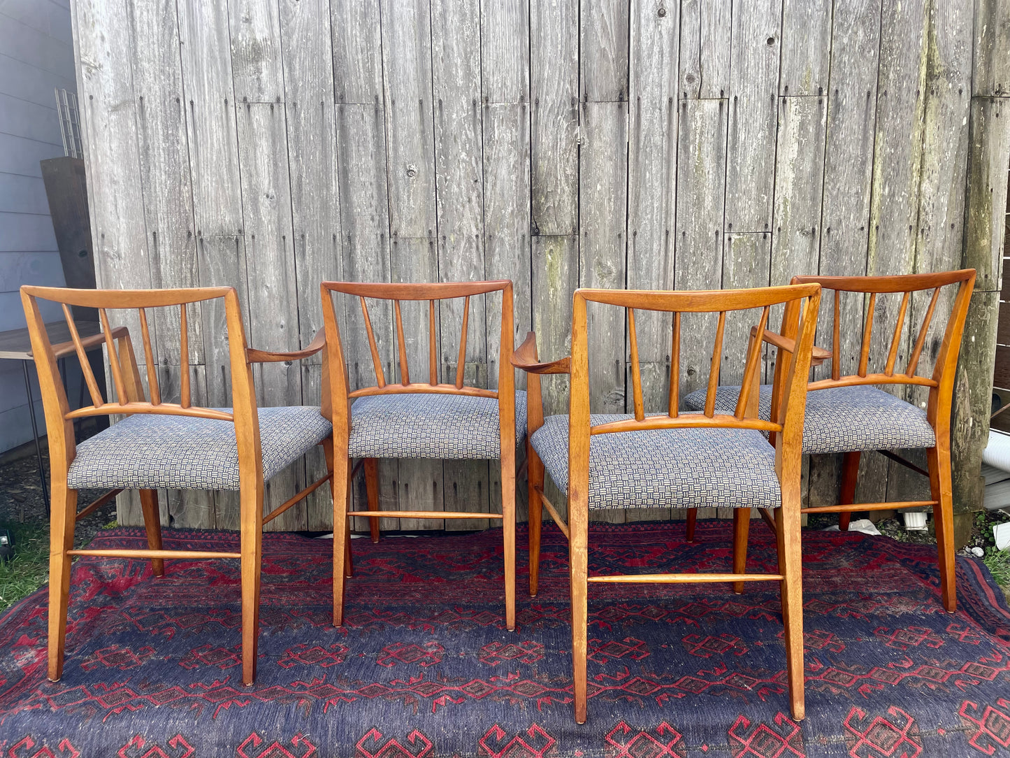 Mid 20th Century Edward Wormley for Dunbar Spindle Back Dining Chairs Set of 4