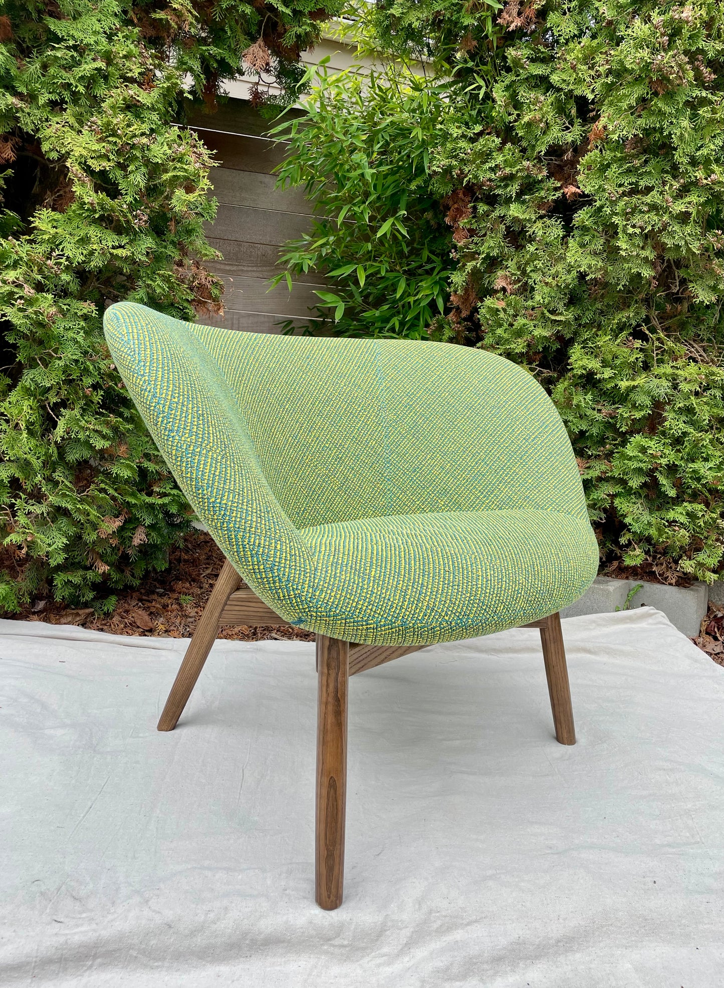Keilhauer 71150 Walnut Lounge Chair Mid-Century Inspired