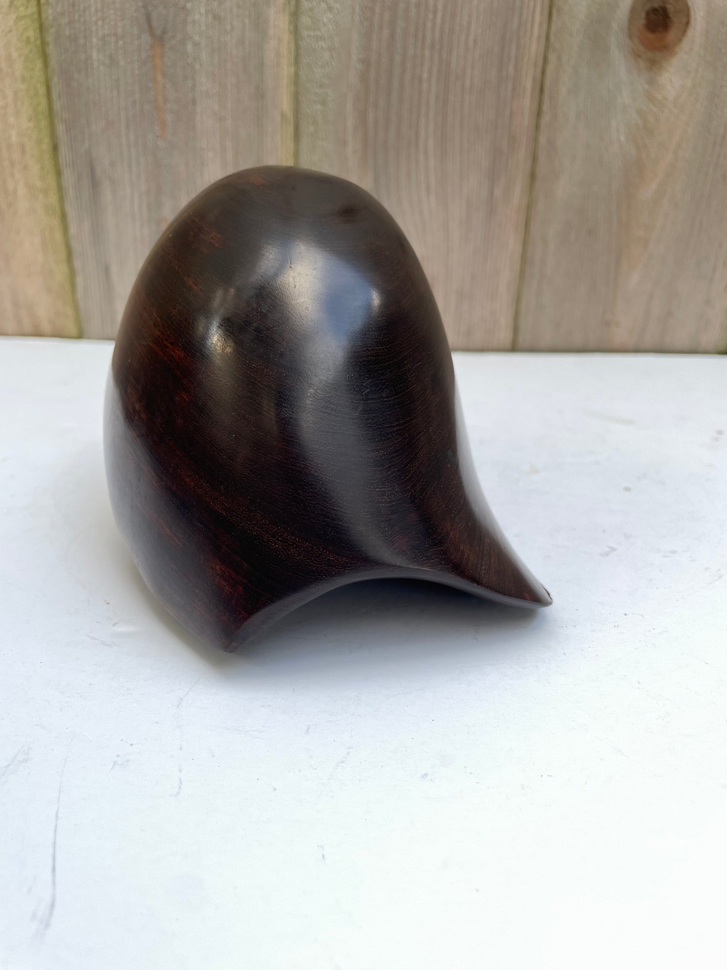 Mid 20th Century Carved & Polished Rosewood Conch Shell