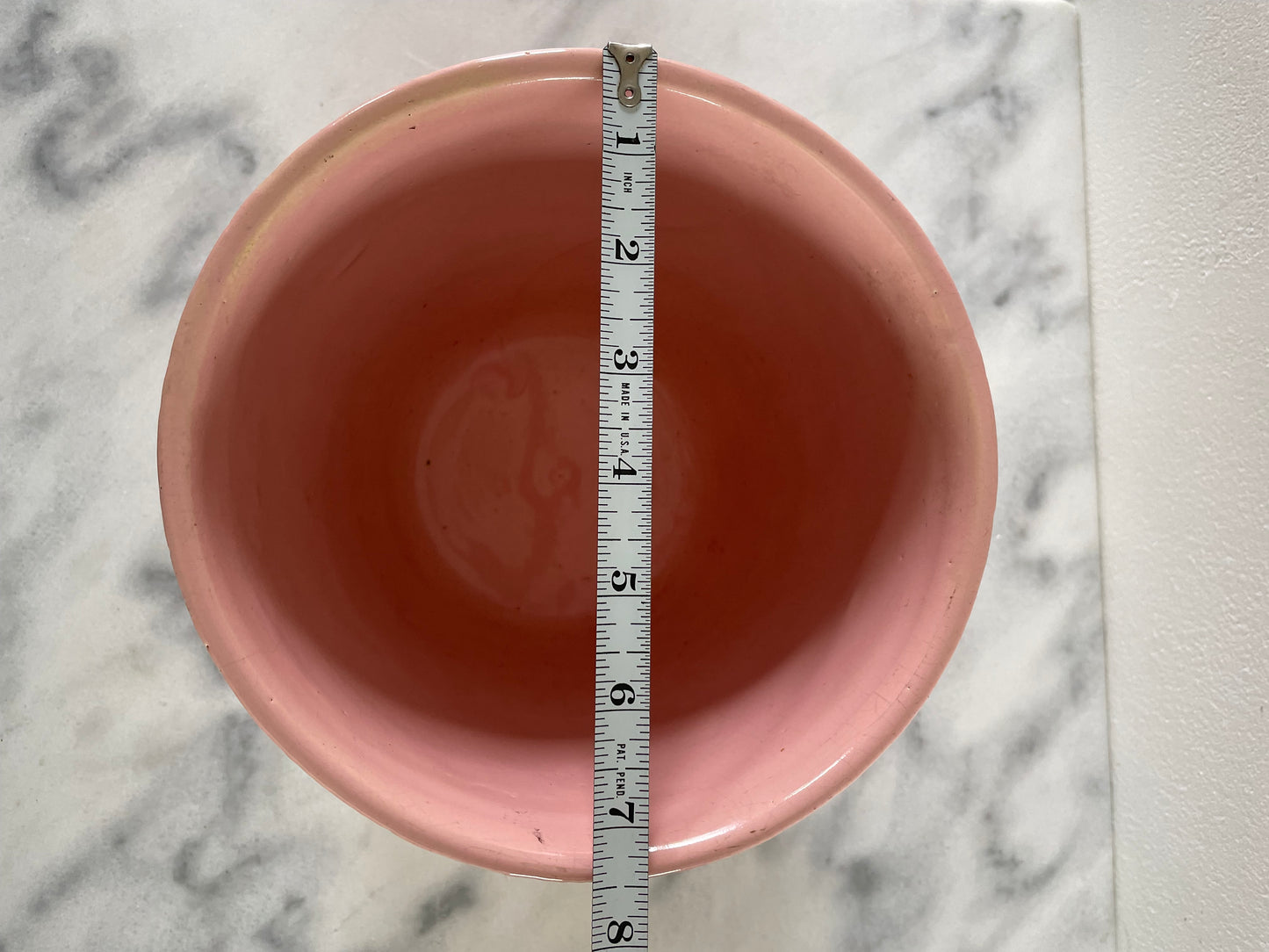 Vintage McCoy Art Pottery Jardiniere Flower Pot with Pink Floral Roses