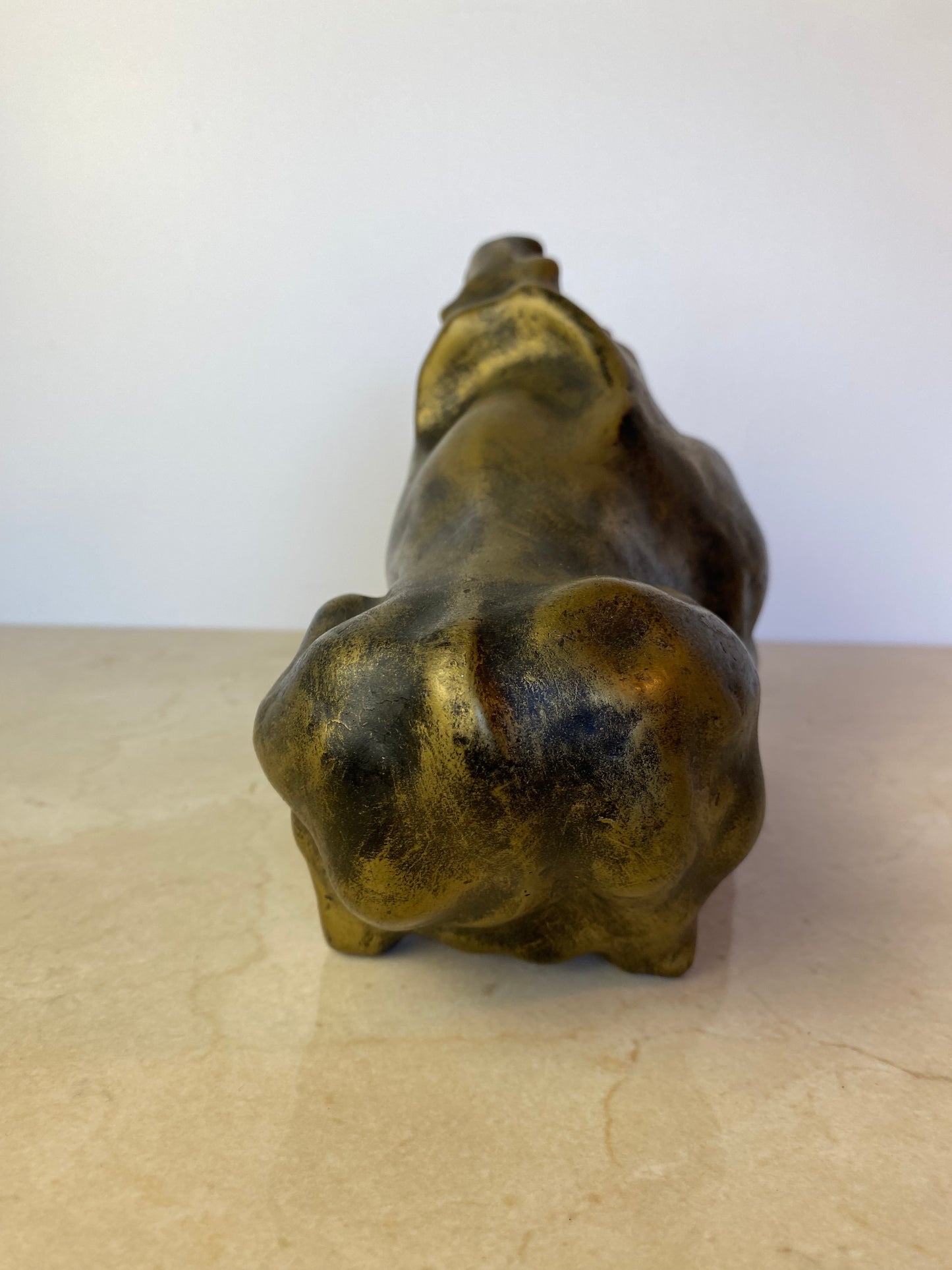 Signed Mid-Century Modern Brutalist Ceramic Bull Sculpture by Boštjan Putrih, 1970s