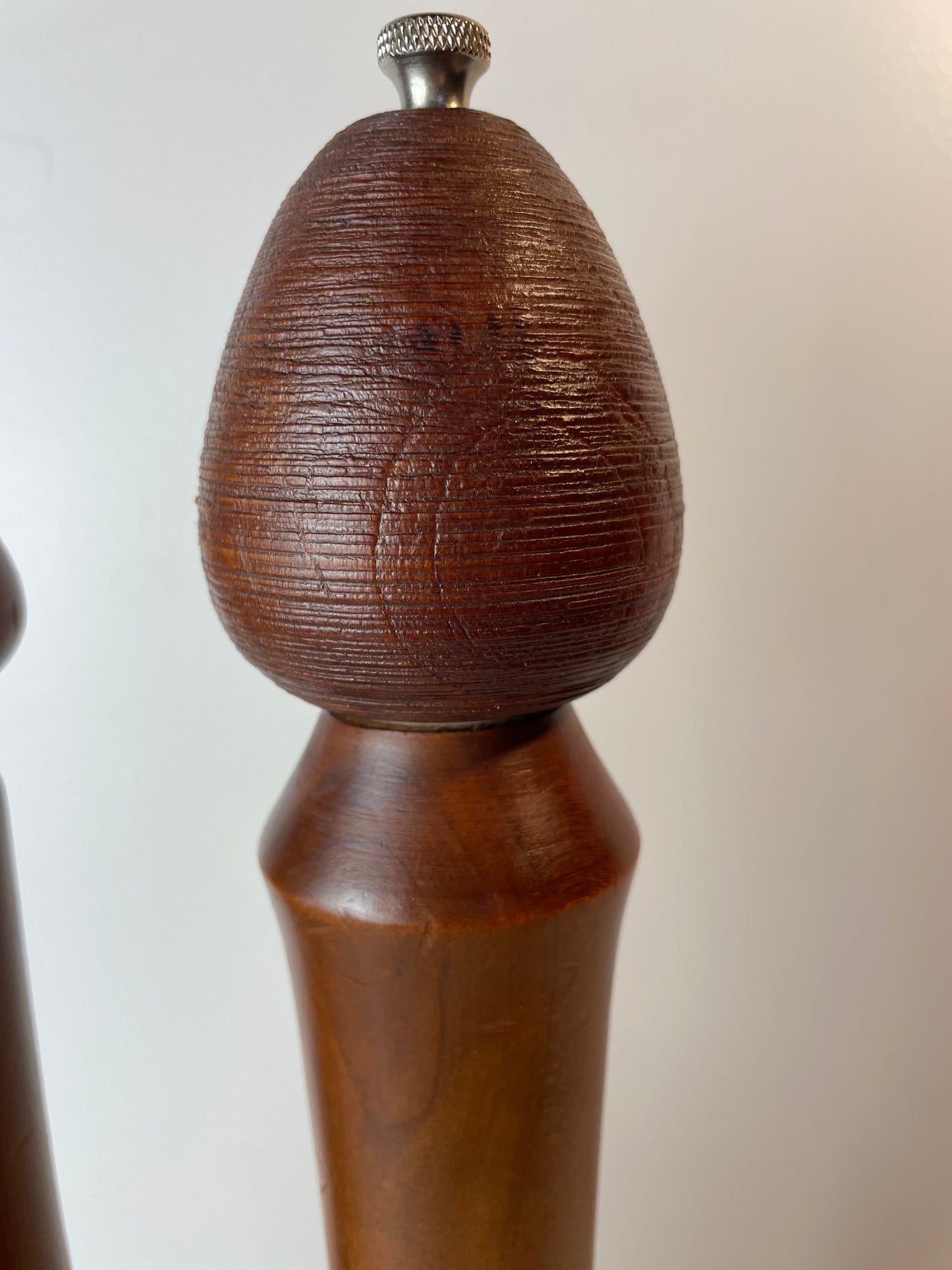 Mid 20th Century Unique Woodcraft Salt & Pepper Grinders - Pair