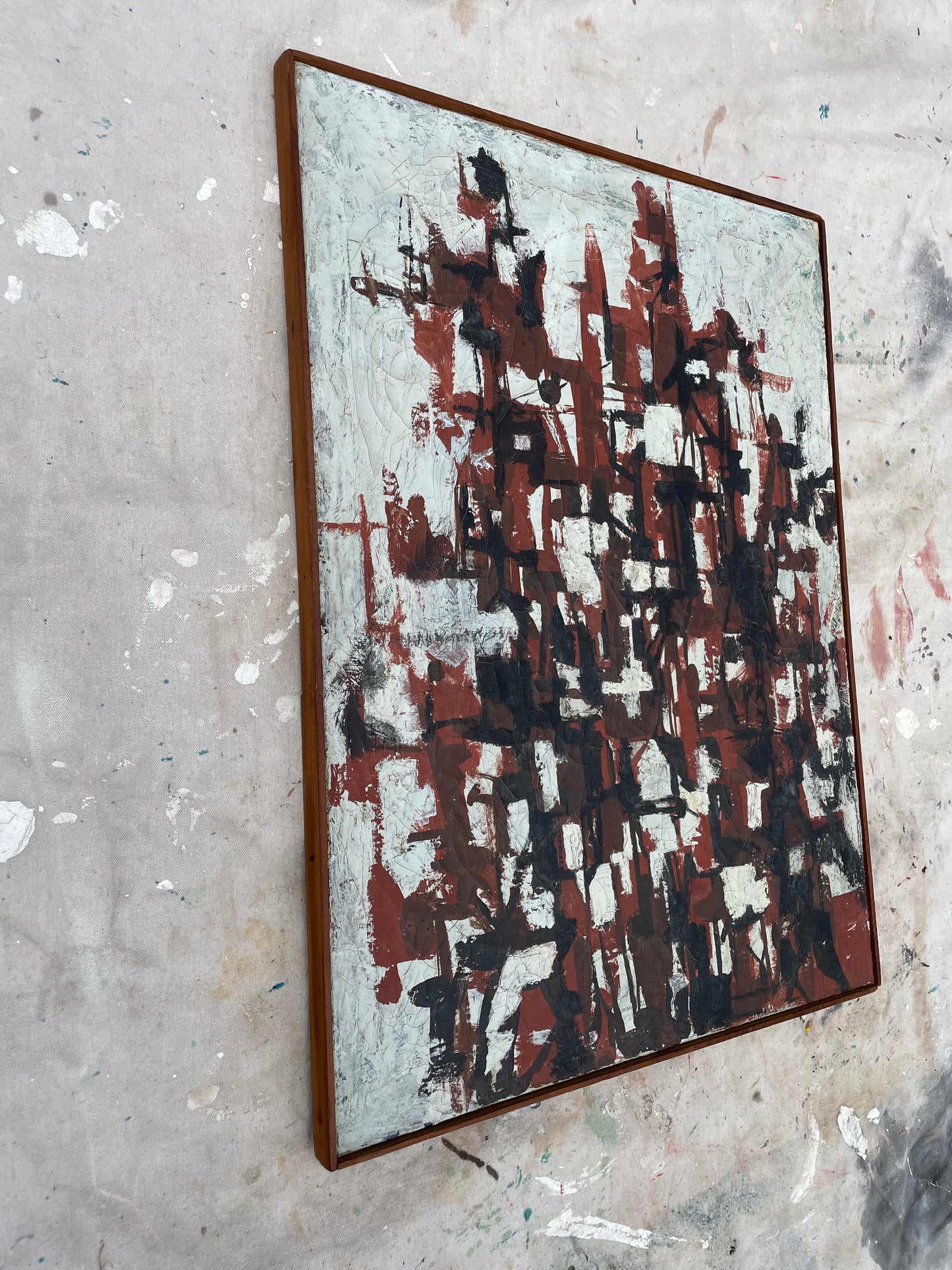 Mid 20th Century Mid-Century Abstract Expressionist Work on Canvas