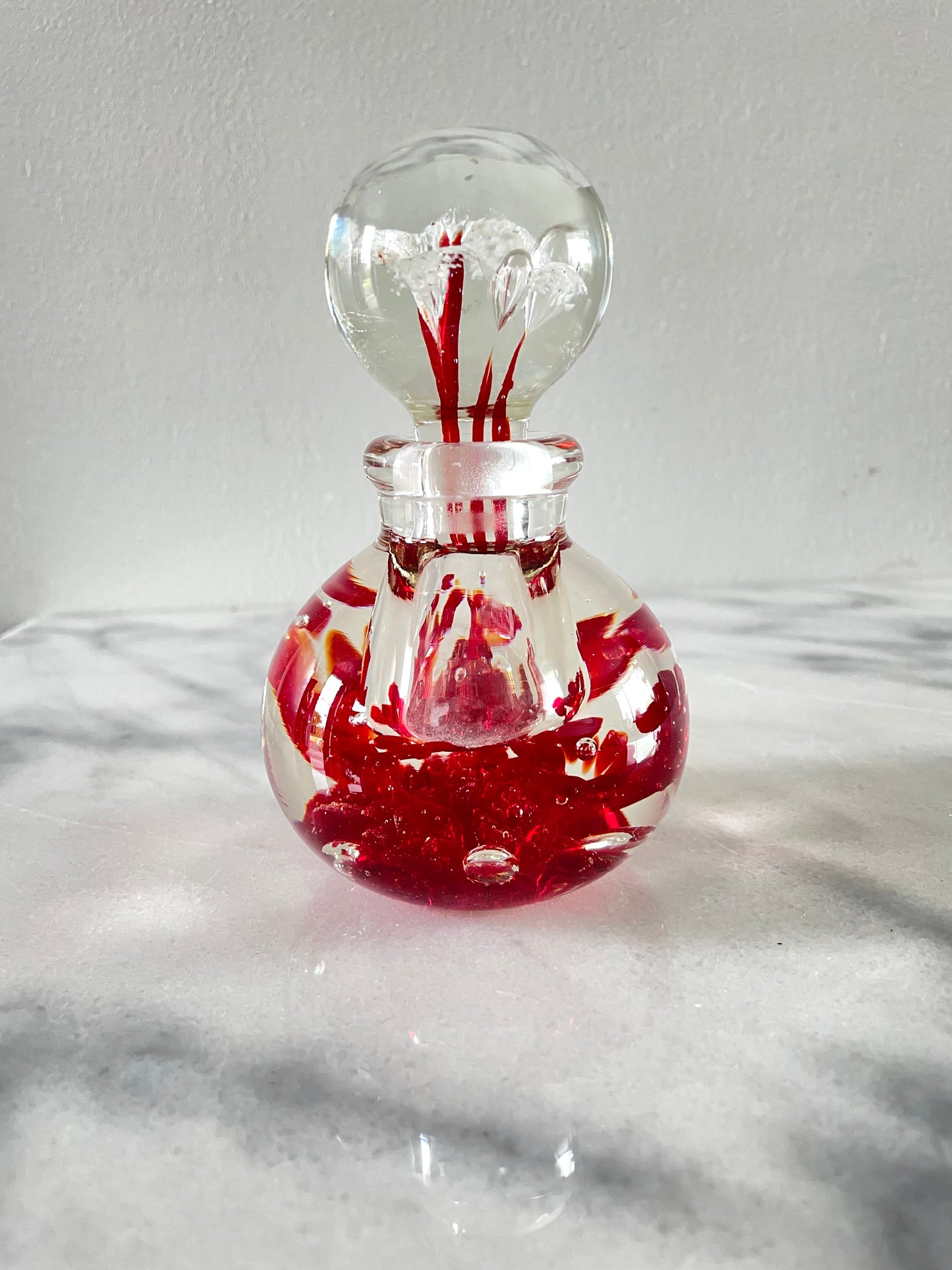 Mid 20th Century Bill Knight Blown Art Glass Perfume Bottle Paperweight