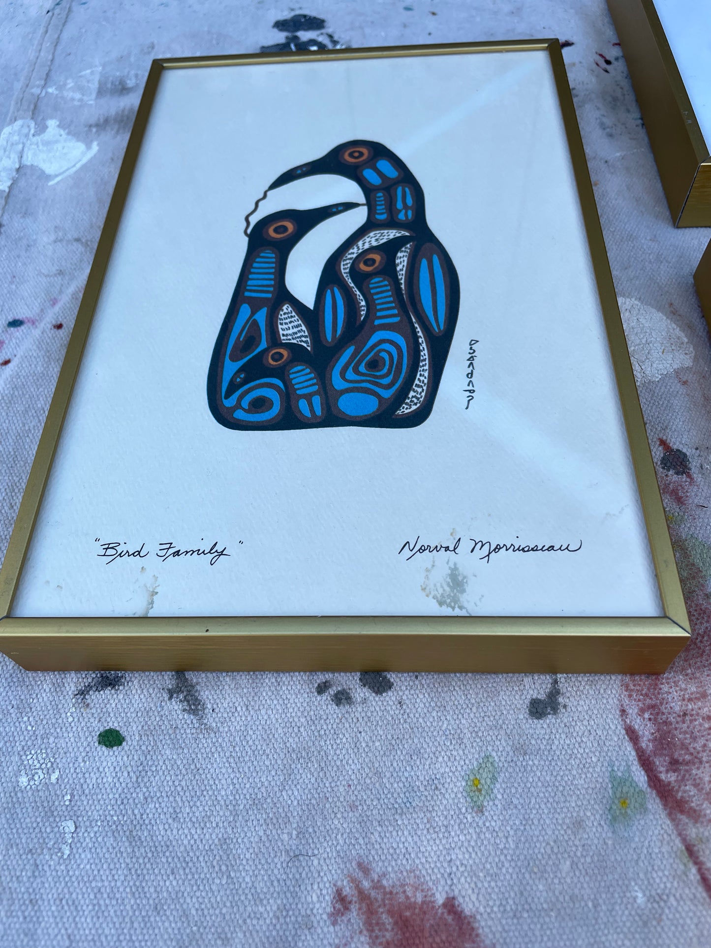 Late 20th Century Framed Norval Morrisseau Art Prints Set of 3