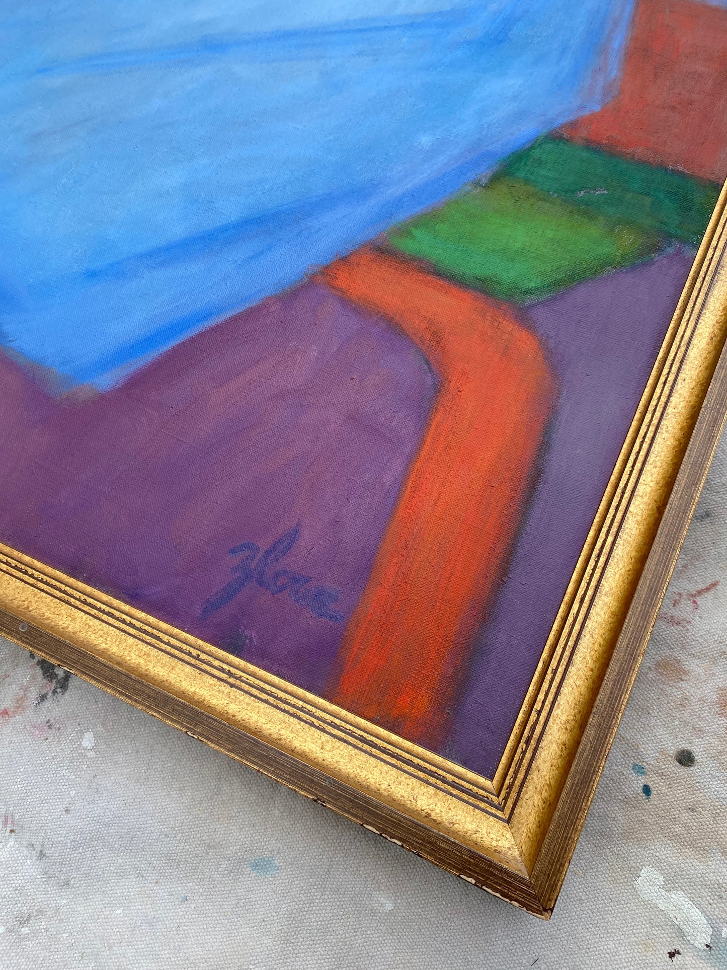 Original Mid 20th Century Figurative Oil Painting by Florence Zlowe (1902-1992)