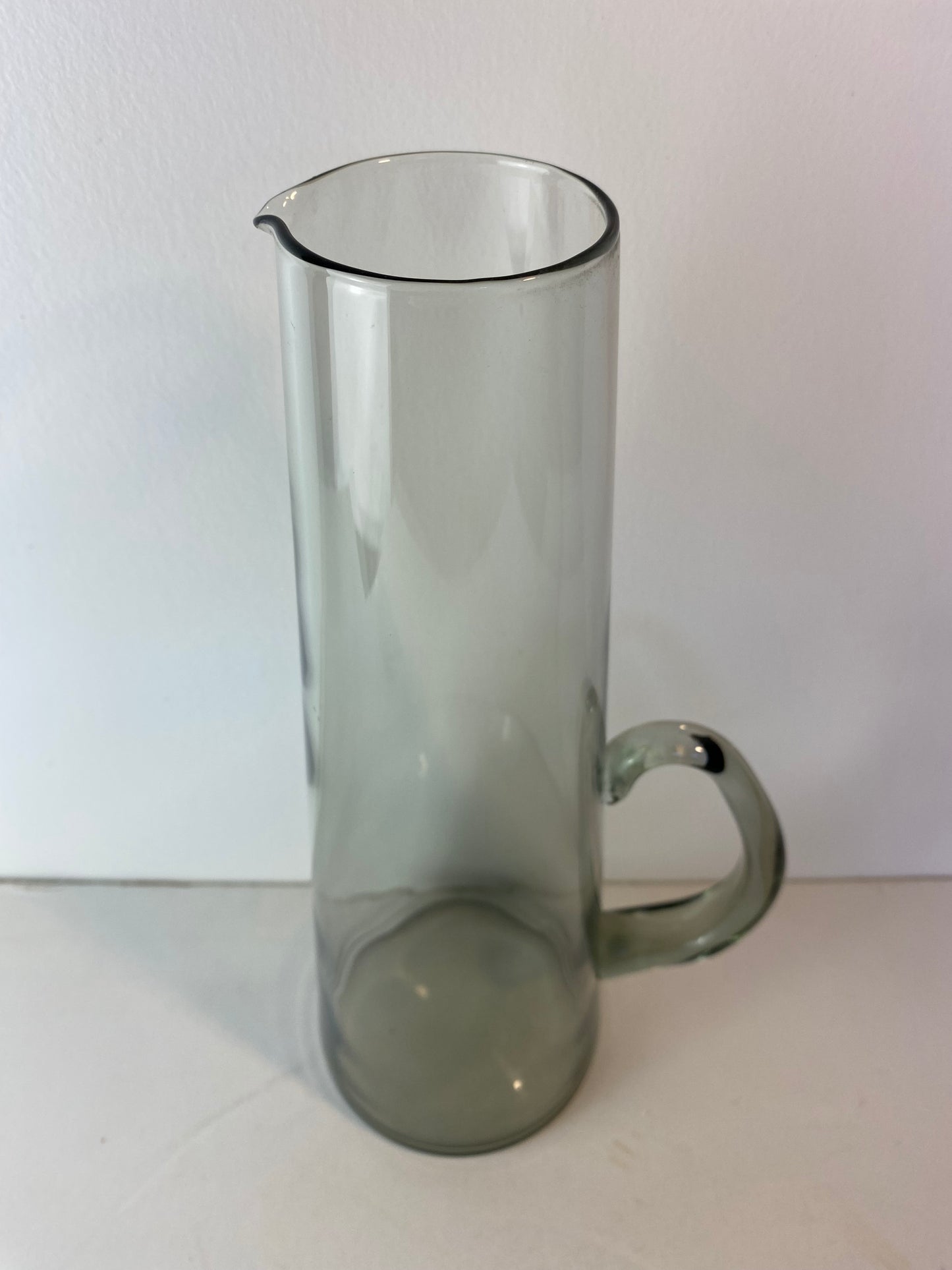 1960s Danish Modern Per Lütken for Holmegaard Smoked Glass Martini Pitcher