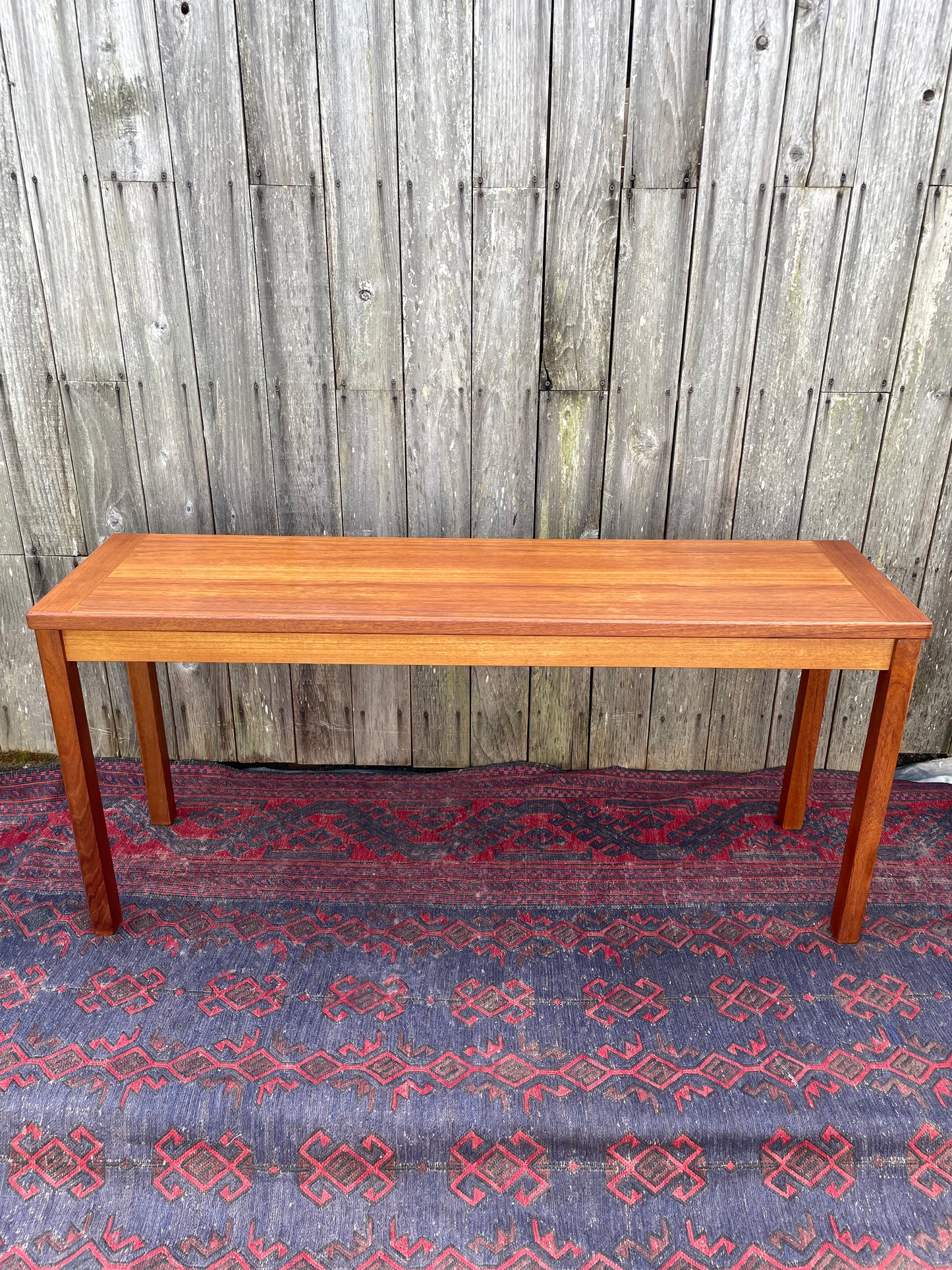 Danish Teak Console Sofa Table Vejle Stole & Mobelfabrik Denmark 1970s