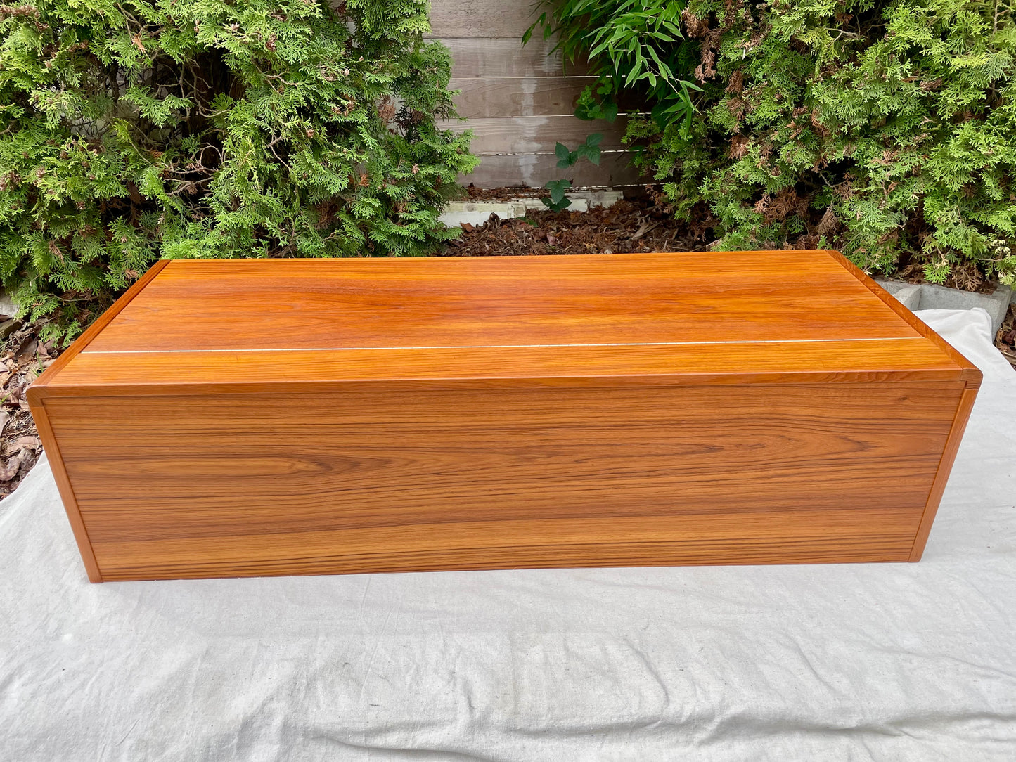 Mid 20th Century Danish Modern Teak Rounded Chest Trunk