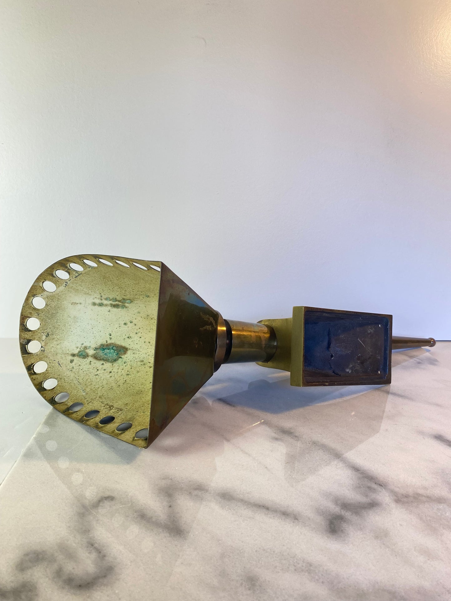 1950s Gilbert Poillerat French Mid-Century Design Brass Sconce