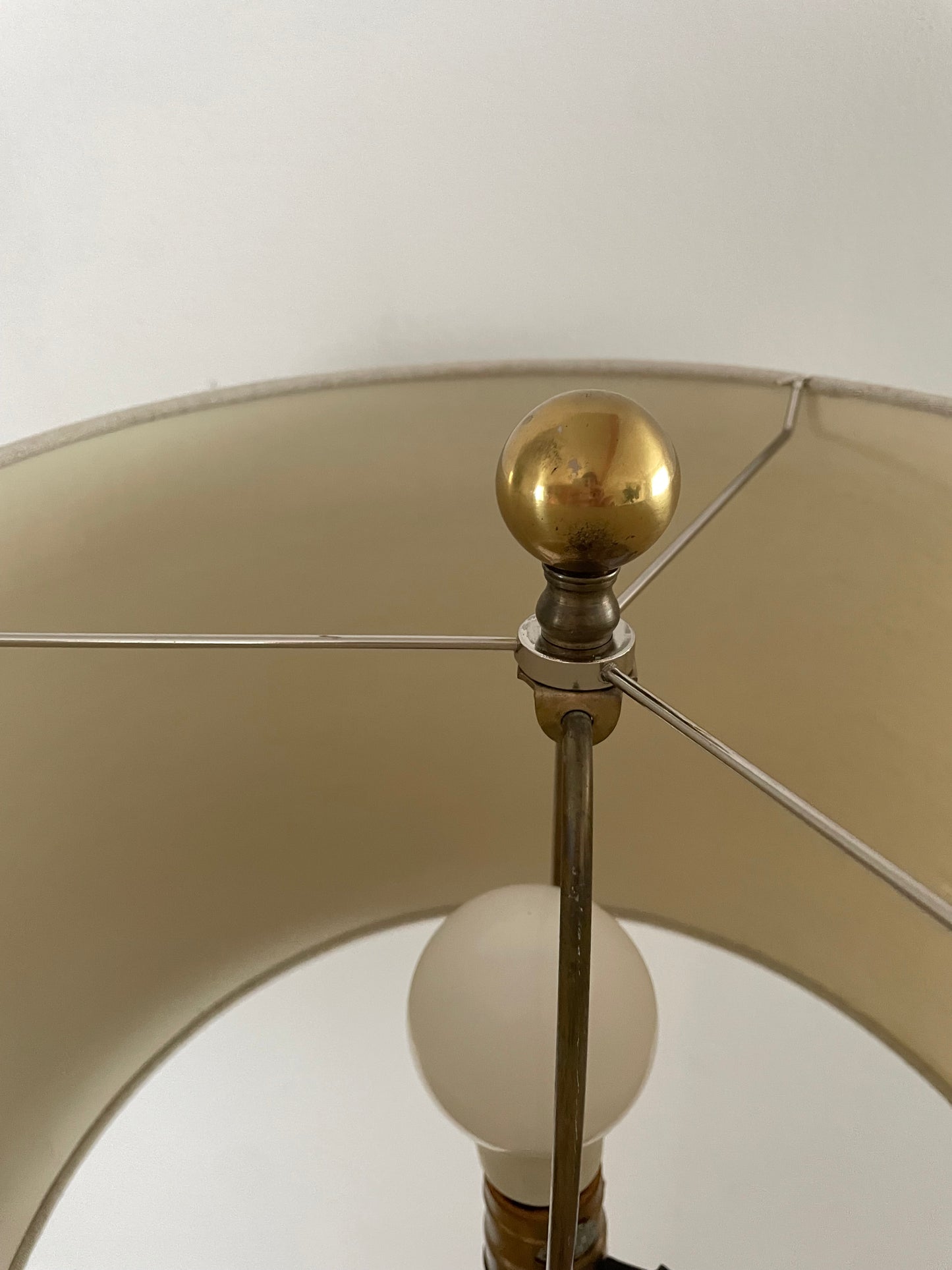 1972 Chapman Hunting Horn Form Floor Lamp With Black Base — Mid-Century Modern