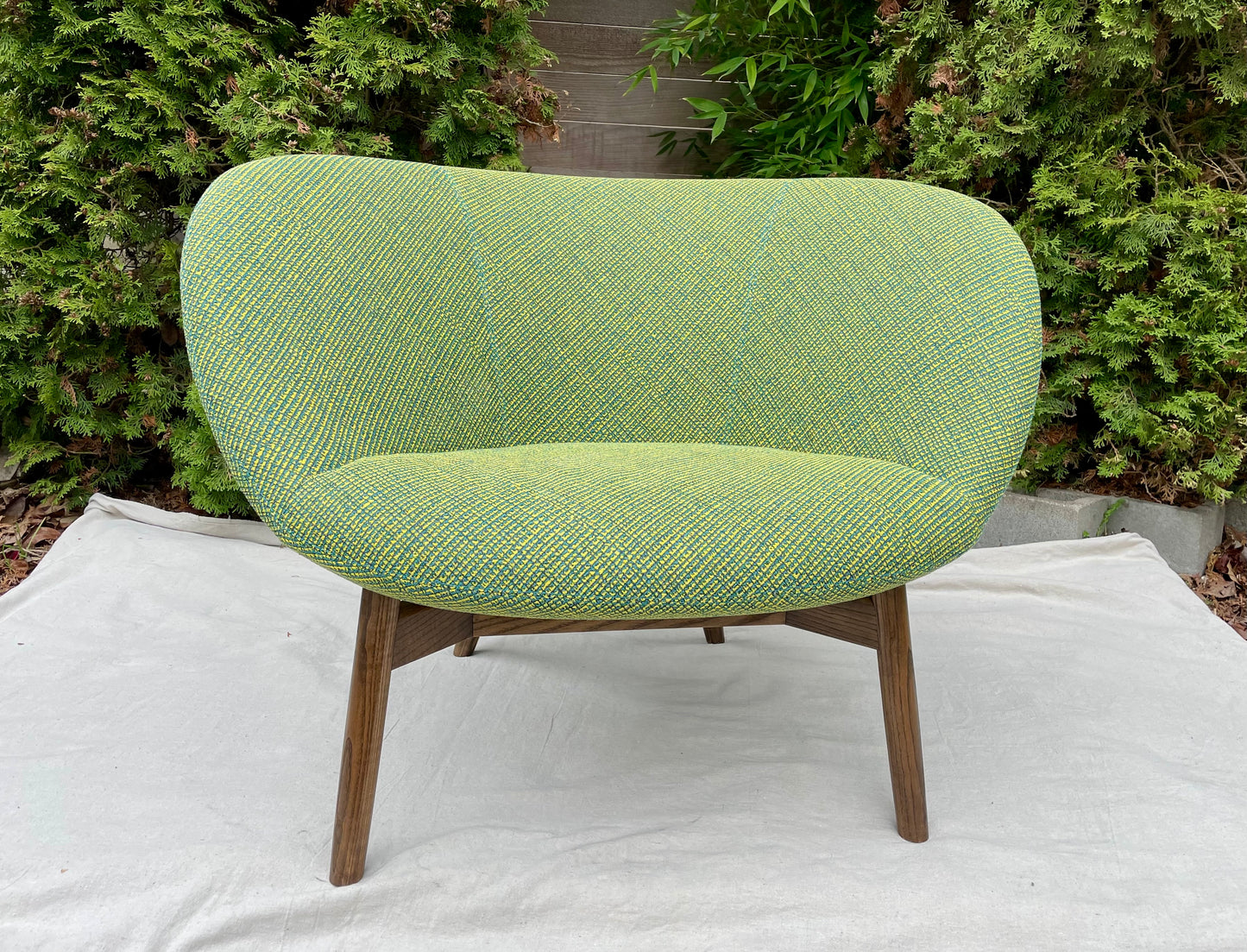 Keilhauer 71150 Walnut Lounge Chair Mid-Century Inspired