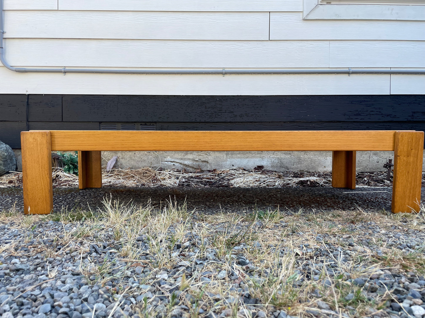 1970s Late Modern Japanese Style Low Oak Coffee Table in the Style of Tage Poulsen