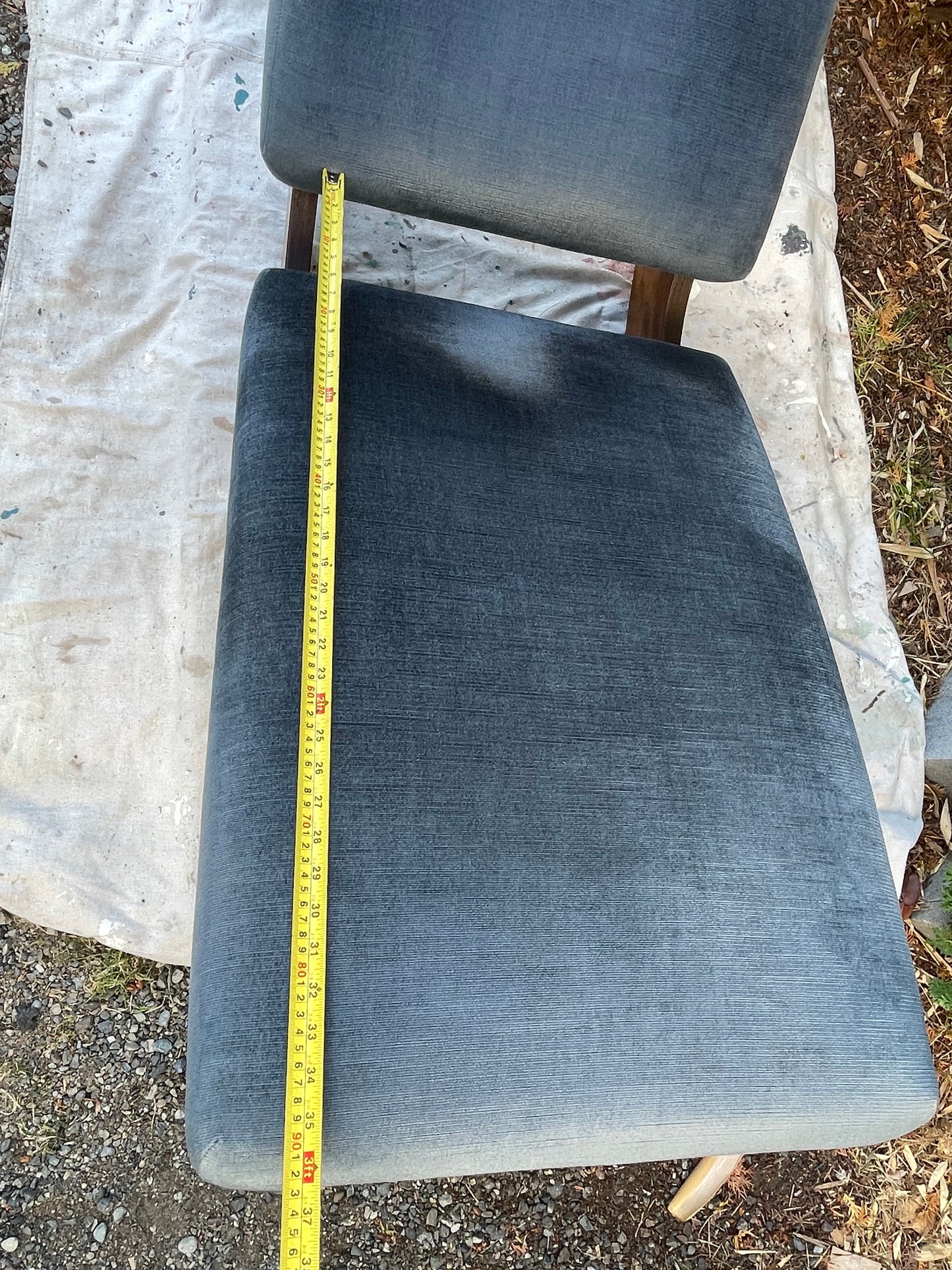 1980s Adrian Pearsall Style Sculptural Walnut Rocking Chaise Lounge