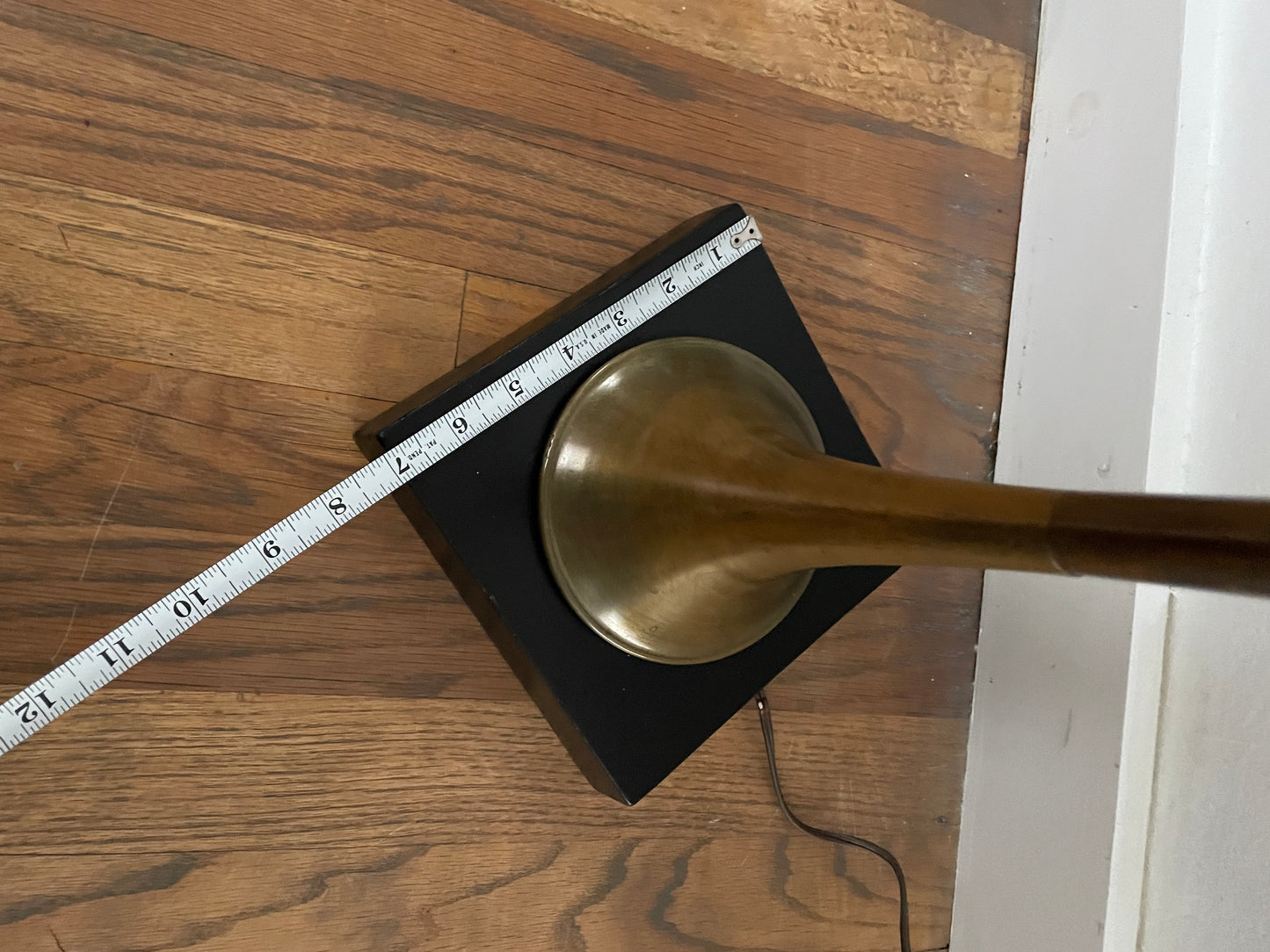 1972 Chapman Hunting Horn Form Floor Lamp With Black Base — Mid-Century Modern