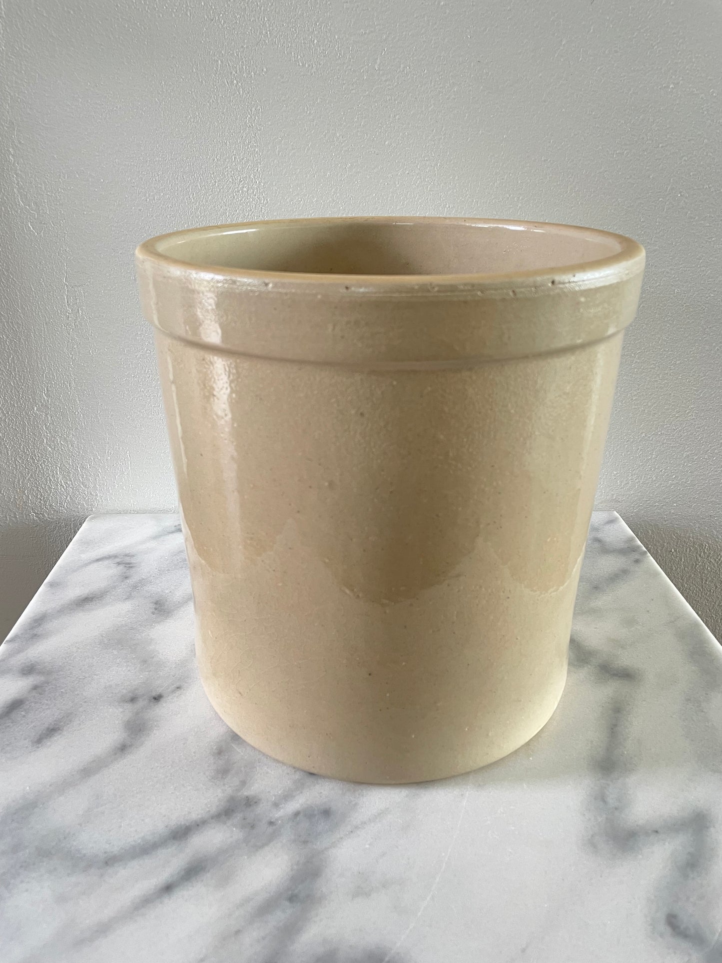 Vintage Marshall Pottery Two Gallon Fermenting Crock Farmhouse Country Storage Vessel