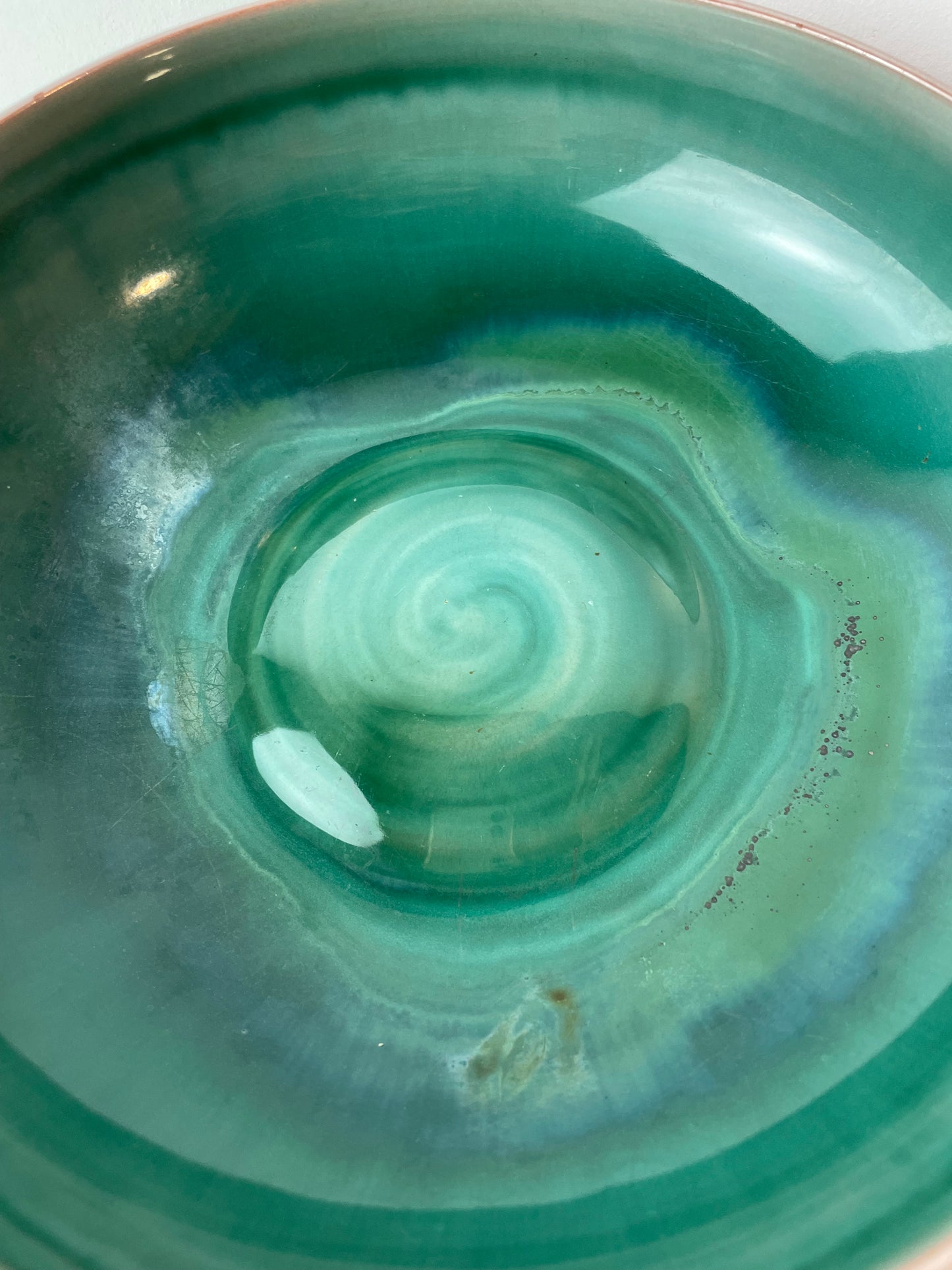 Vintage Stangl Pottery Terra Rose Bowl, Mauve & Turquoise Swirl, Trenton Nj
