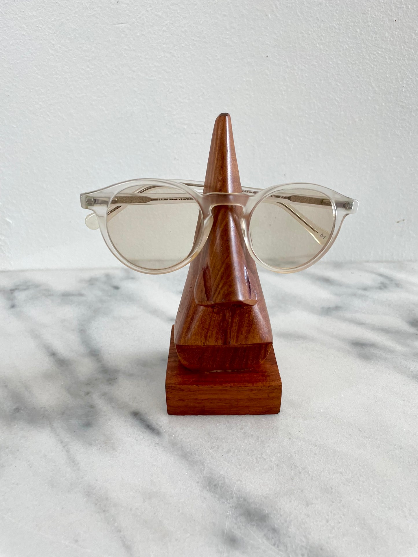 Mid 20th Century Teak Exotic Wood Glasses Stand Display