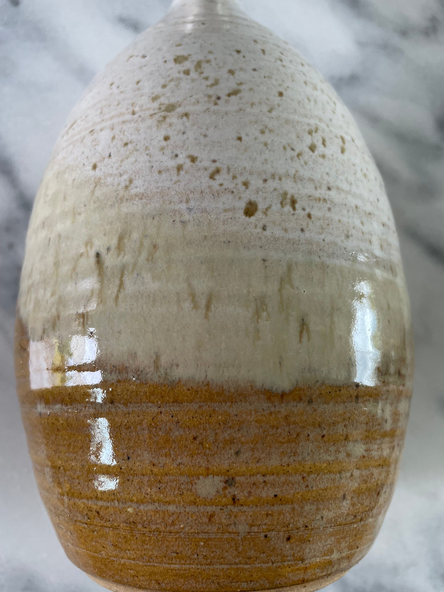 Mid-Century Signed Studio Ceramic Bottle Form Vase