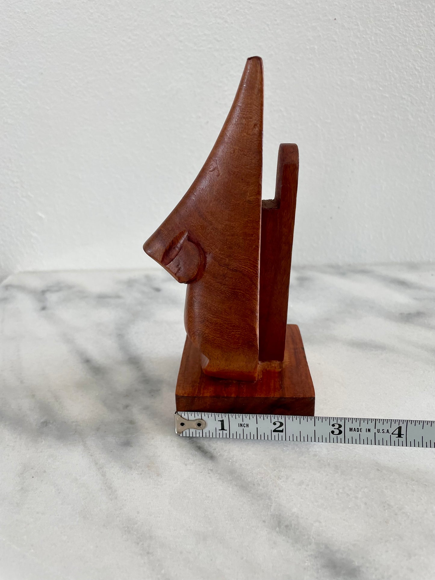 Mid 20th Century Teak Exotic Wood Glasses Stand Display