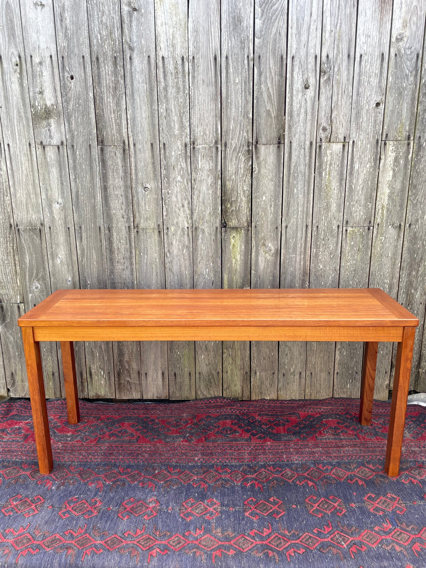 Danish Teak Console Sofa Table Vejle Stole & Mobelfabrik Denmark 1970s