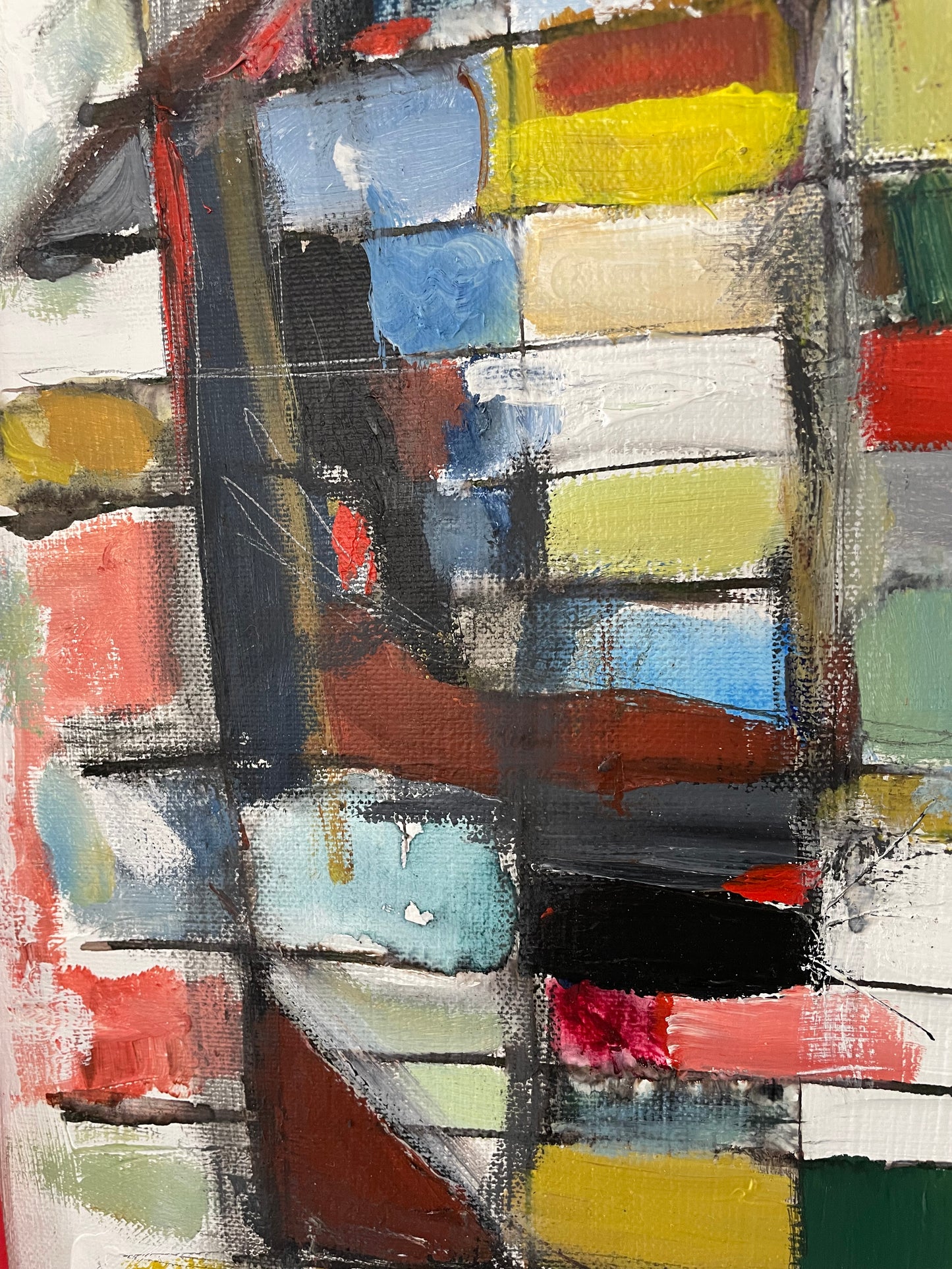 Framed Abstract Acrylic on Canvas by Francisco Peña 2025