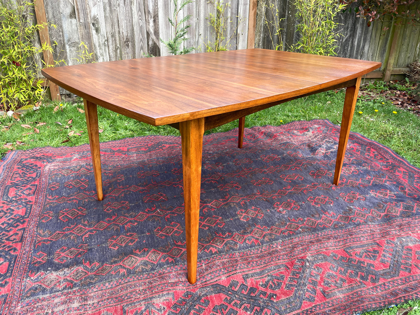 Mid 20th Century Mid Century Broyhill Lenoir House Walnut Expandable Dining Table