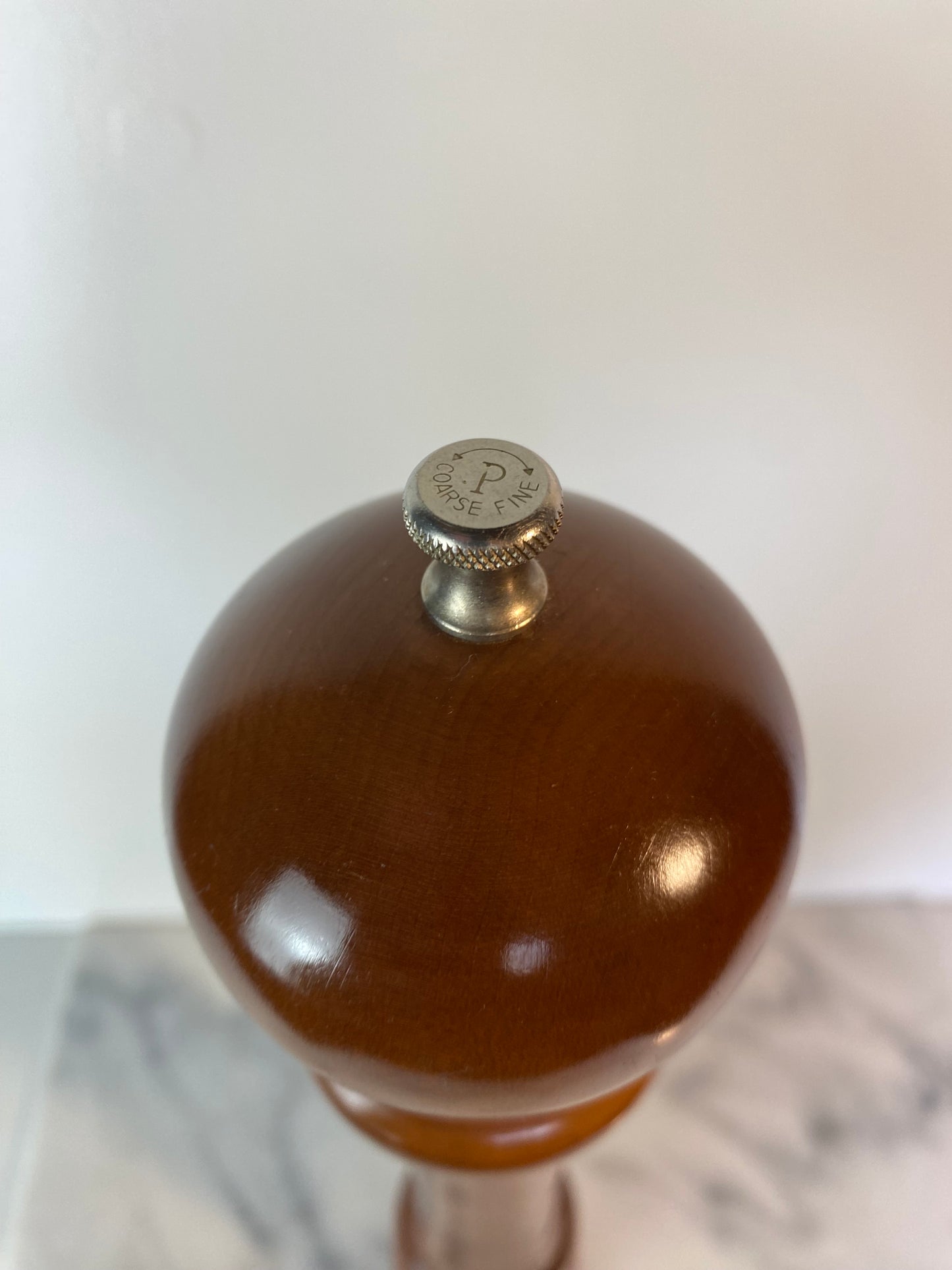 Large Vintage Walnut-Stained Hardwood Pepper Mill, 18” — Professional Series Made in Usa