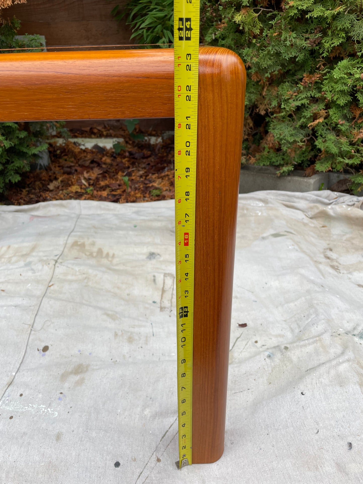 Trioh-Mobler Teak & Glass Side Table Danish Modern, C. 1960s