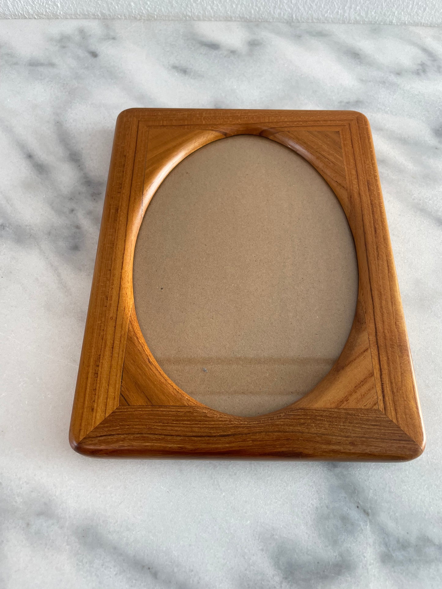 Solid Teak Wood Wall or Tabletop Picture Frame