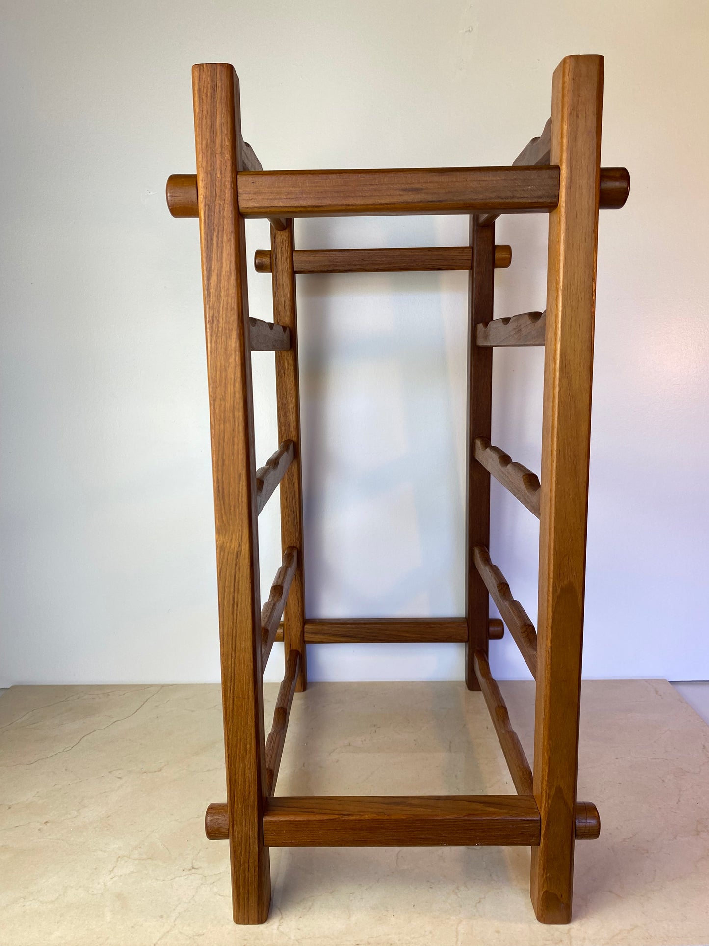 Vintage Winsome Wood Teak Wine Rack, Danish Modern Style
