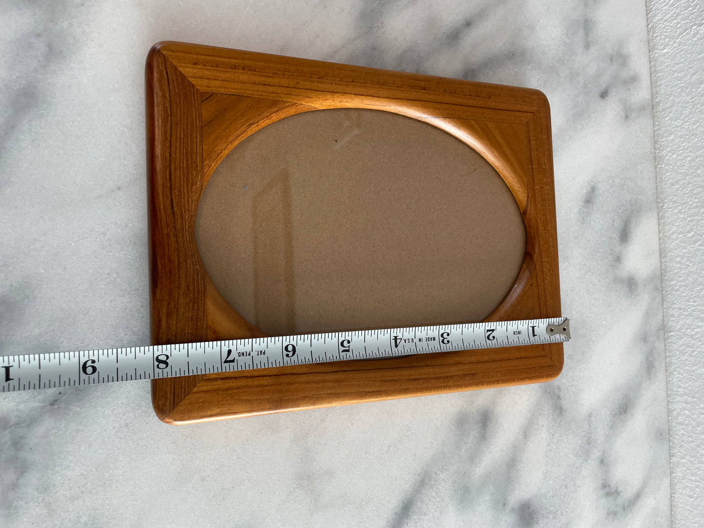 Solid Teak Wood Wall or Tabletop Picture Frame