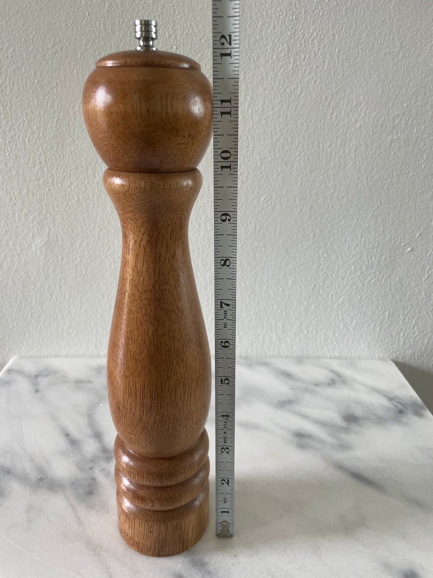 Late 20th Century Solid Hardwood Pepper Mill
