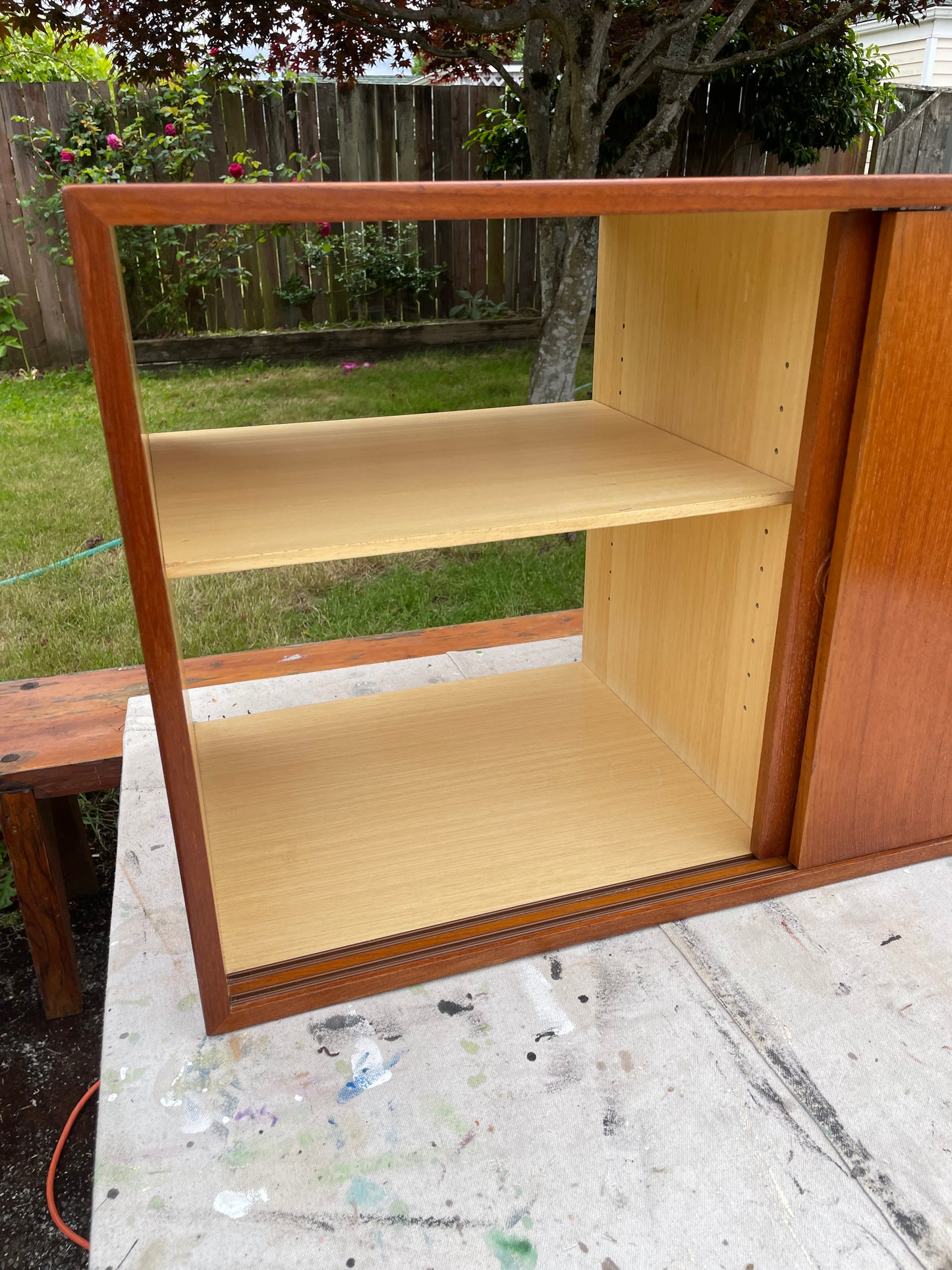 Mid-Century Danish Modern Teak Wall Unit Cabinet Element