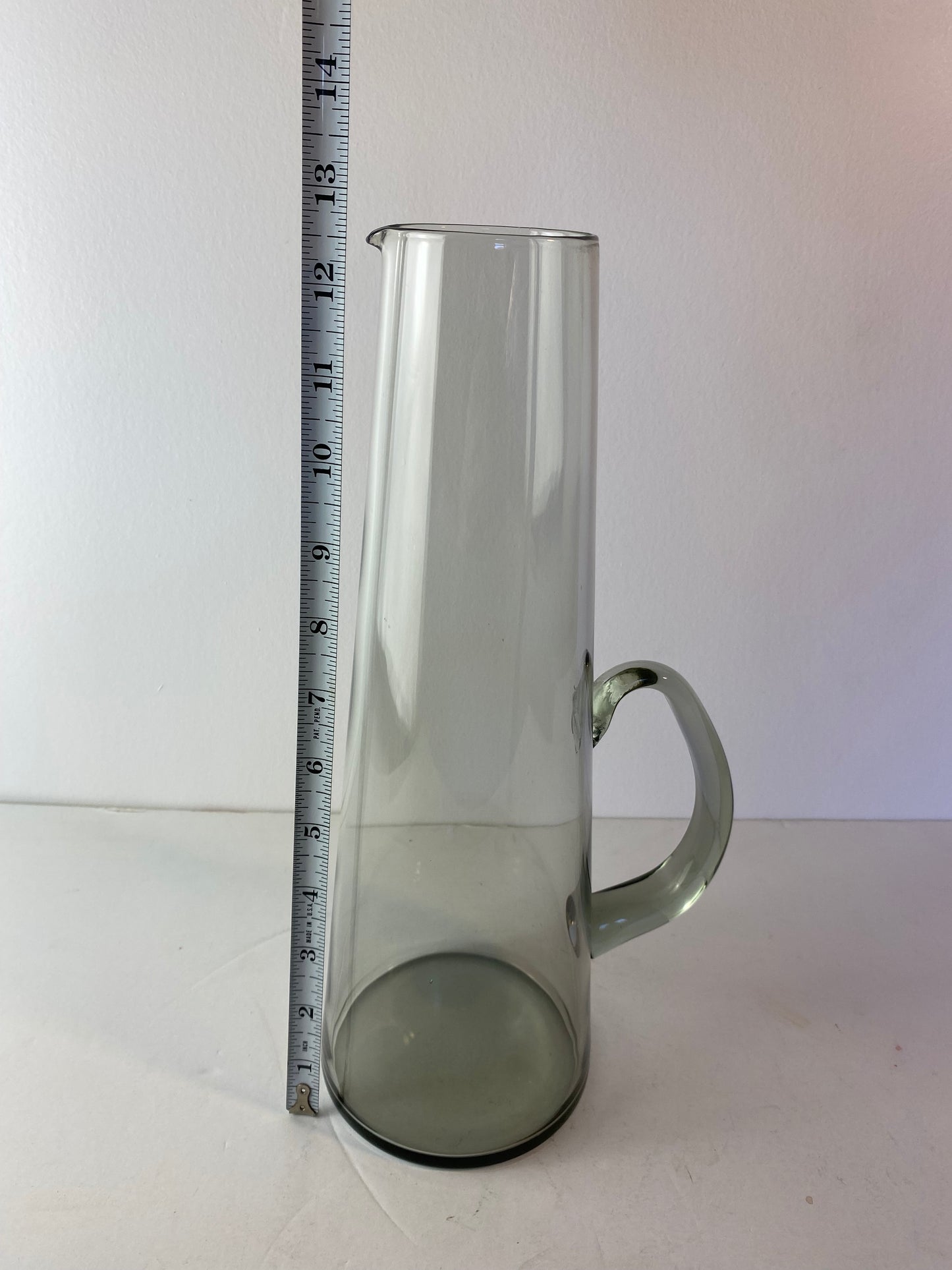 1960s Danish Modern Per Lütken for Holmegaard Smoked Glass Martini Pitcher