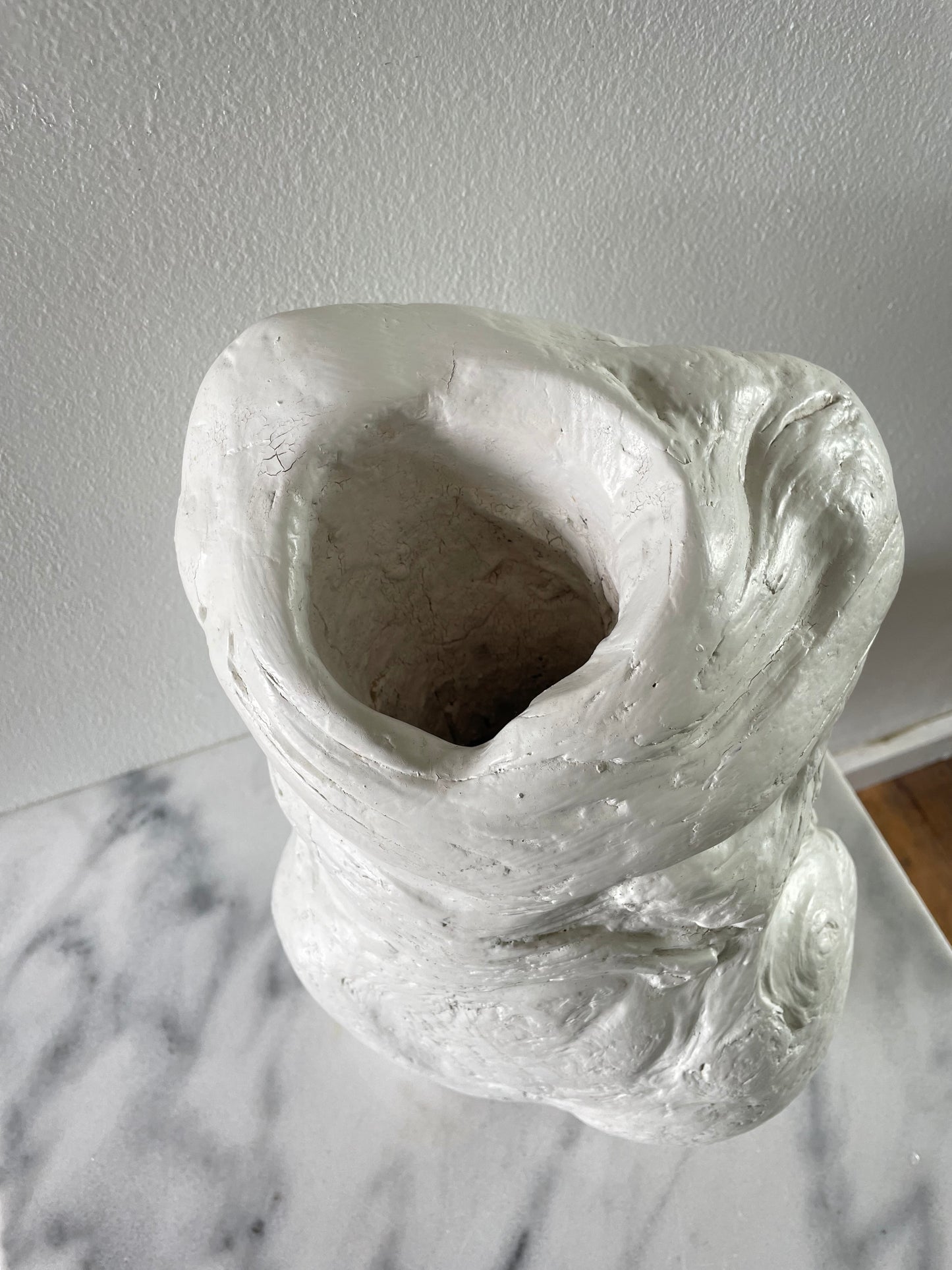 Mid 20th Century Painted Wood Burl Sculptural Vessel