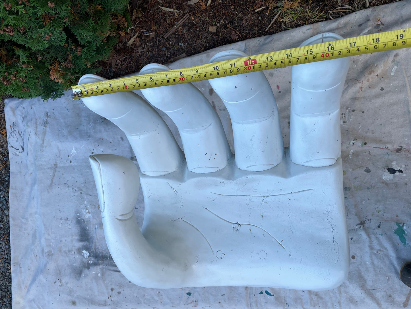 1970s Vintage Wooden Hand Chair – Sculptural Surrealist Art Seat