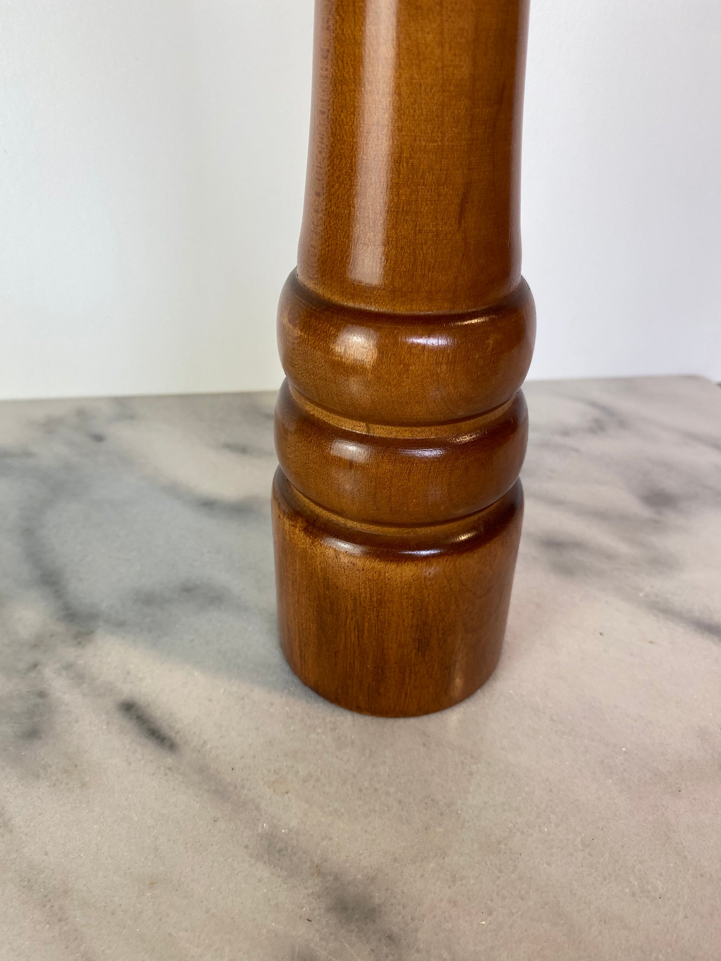 Large Vintage Walnut-Stained Hardwood Pepper Mill, 18” — Professional Series Made in Usa