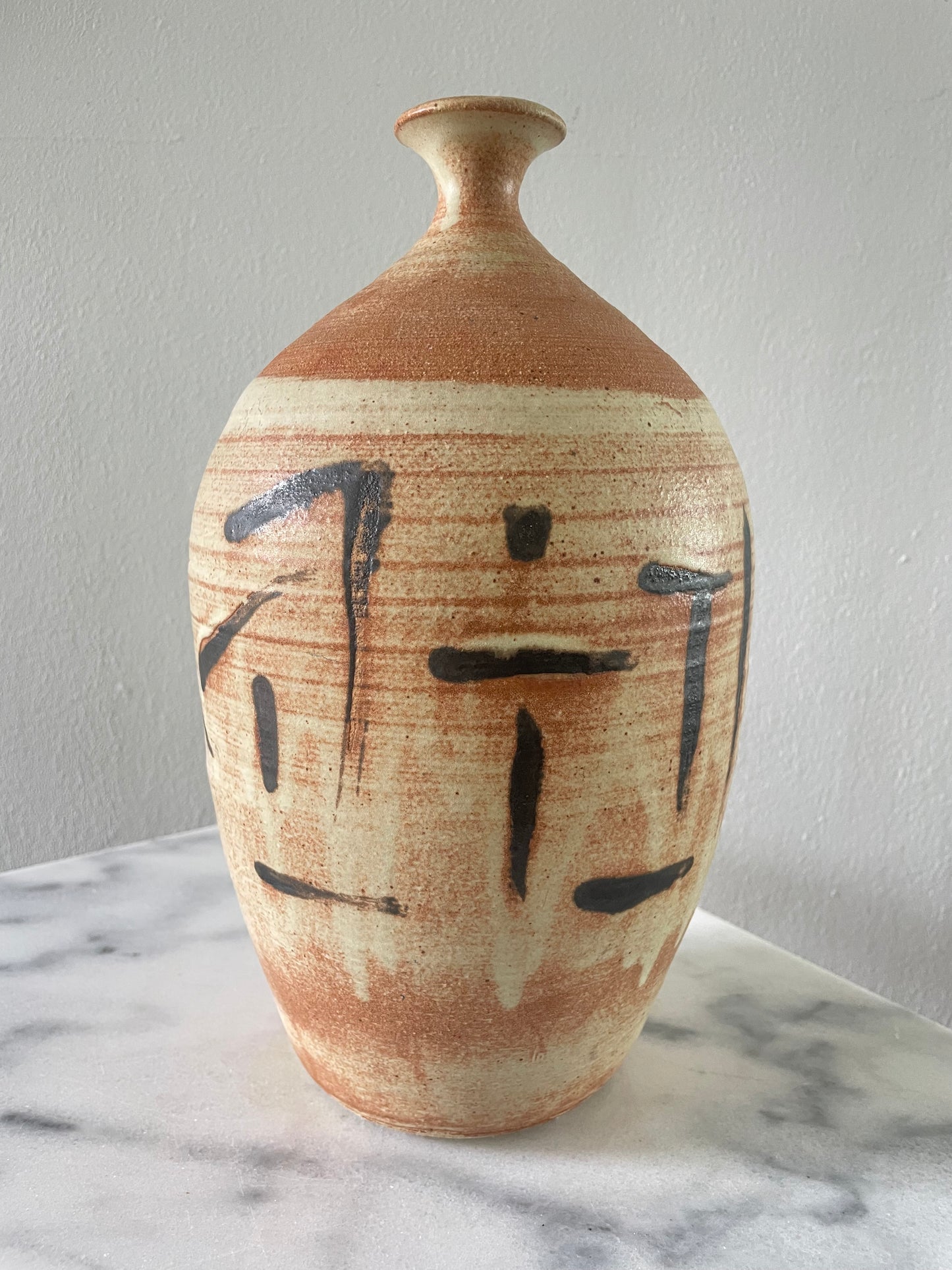 Mid 20th Century Signed Large Scale Figured Ceramic Studio Pottery