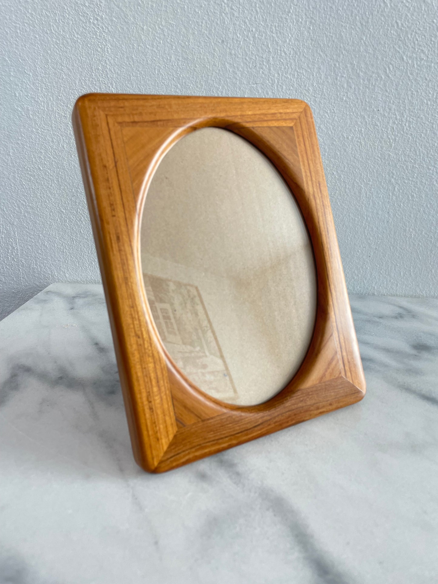 Solid Teak Wood Wall or Tabletop Picture Frame