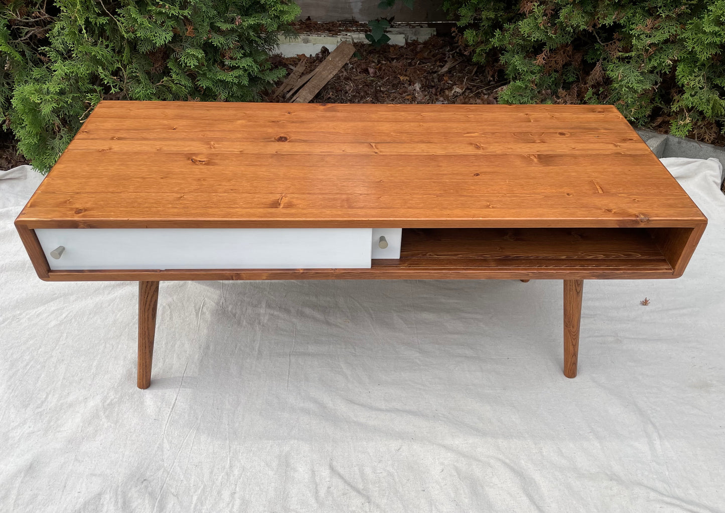 Vintage Paul McCobb Style Orwa Designs Chestnut Pine Coffee Table