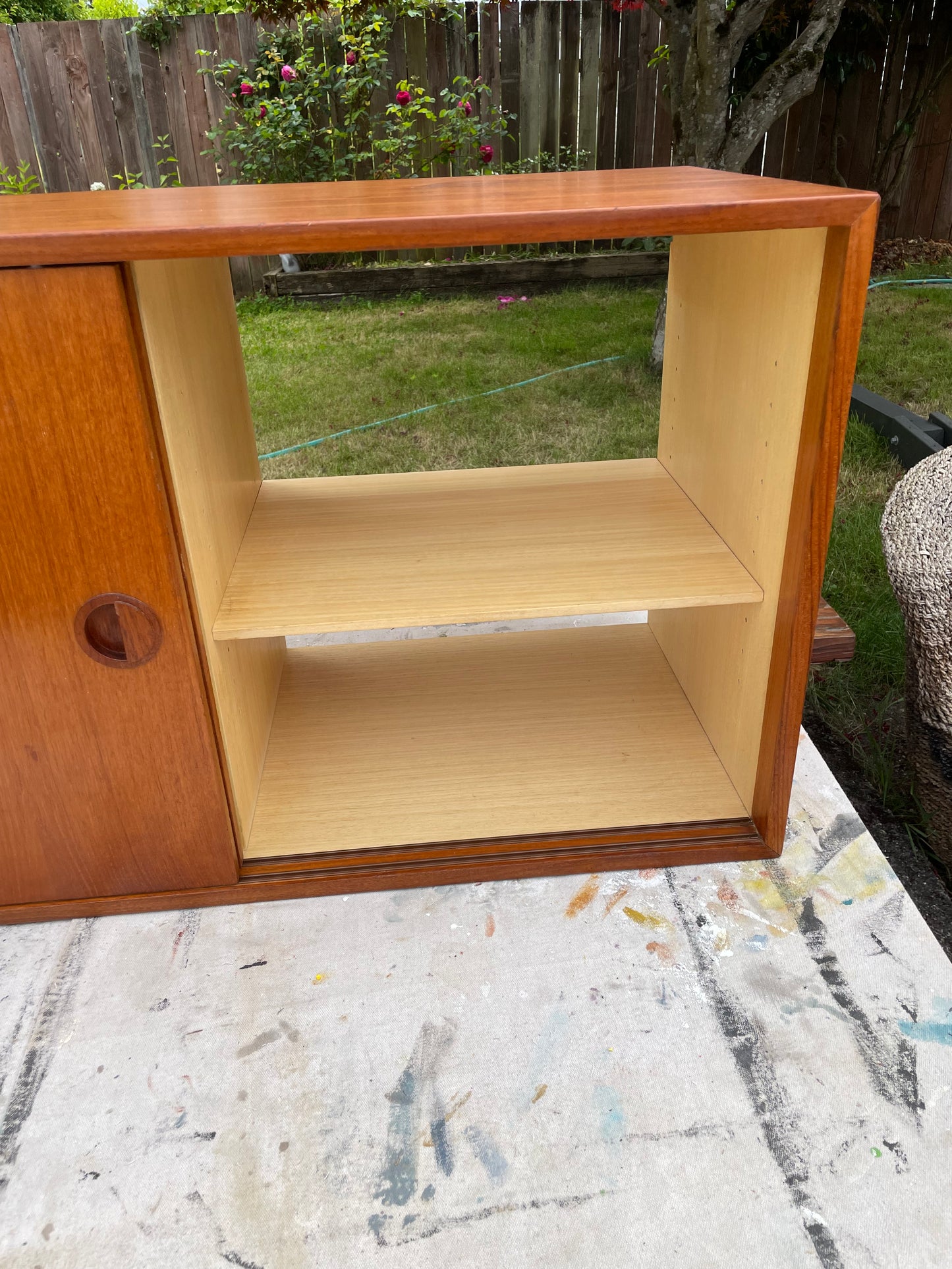Mid-Century Danish Modern Teak Wall Unit Cabinet Element
