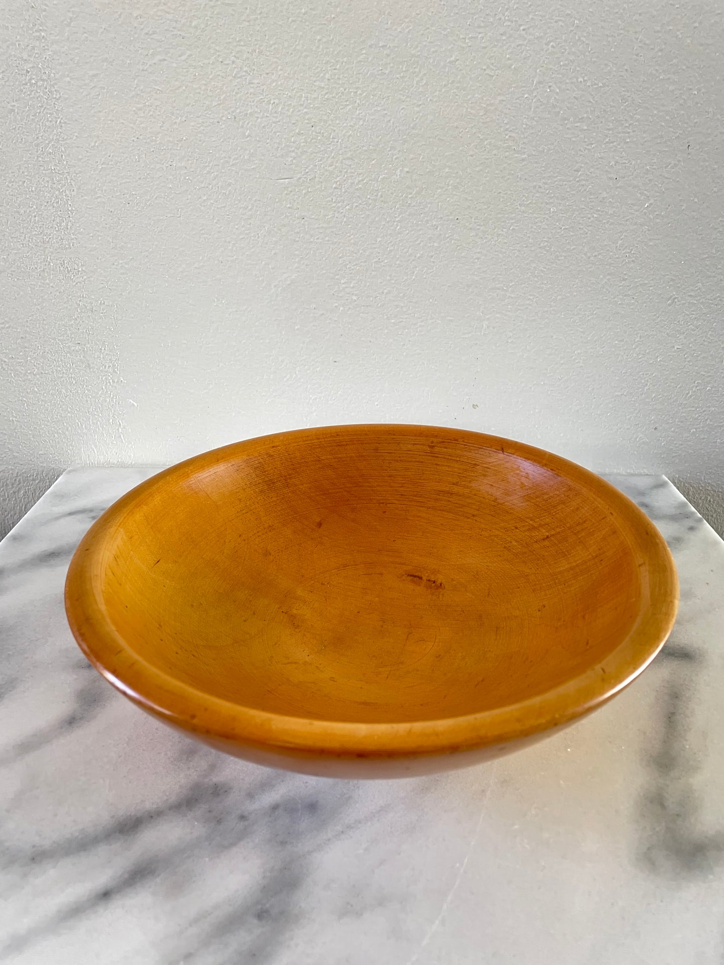 Mid 20th Century Parrish Chicago Turned Solid Maple Wood Dough Bowl