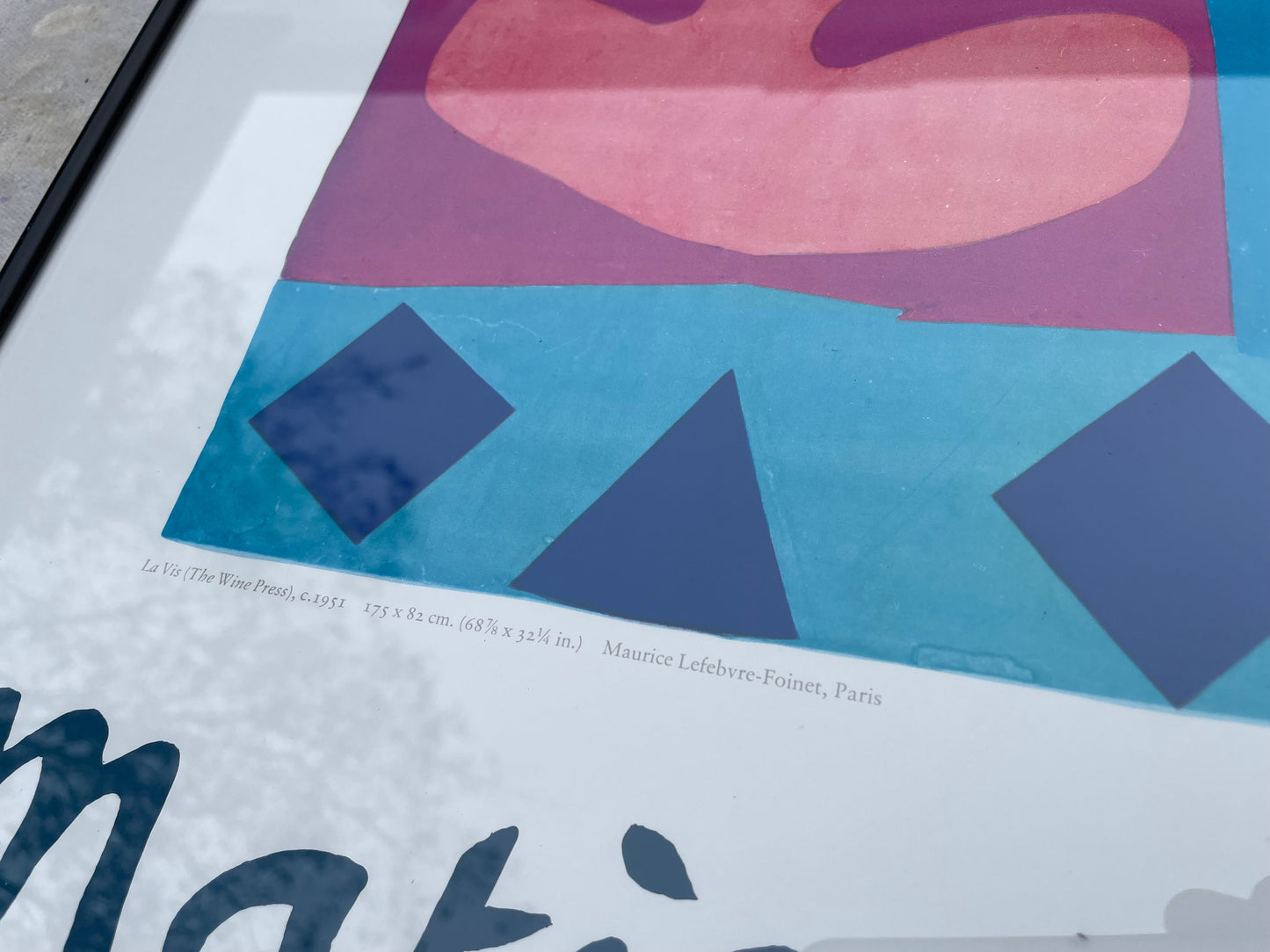 1977 Matisse the Cut-Outs Exhibition Poster — La Vis, National Gallery of Art, Framed Vintage Lithograph