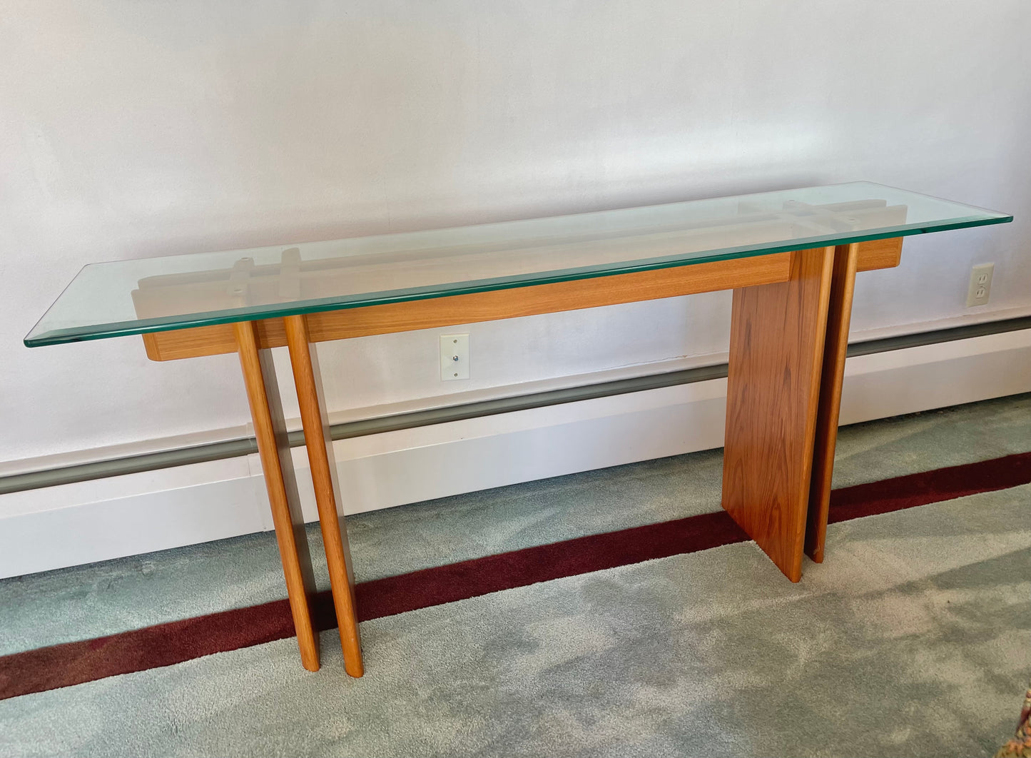 Mid 20th Century Gustav Gaarde Trakanten Mid-Century Modern Teak and Beveled Glass Console